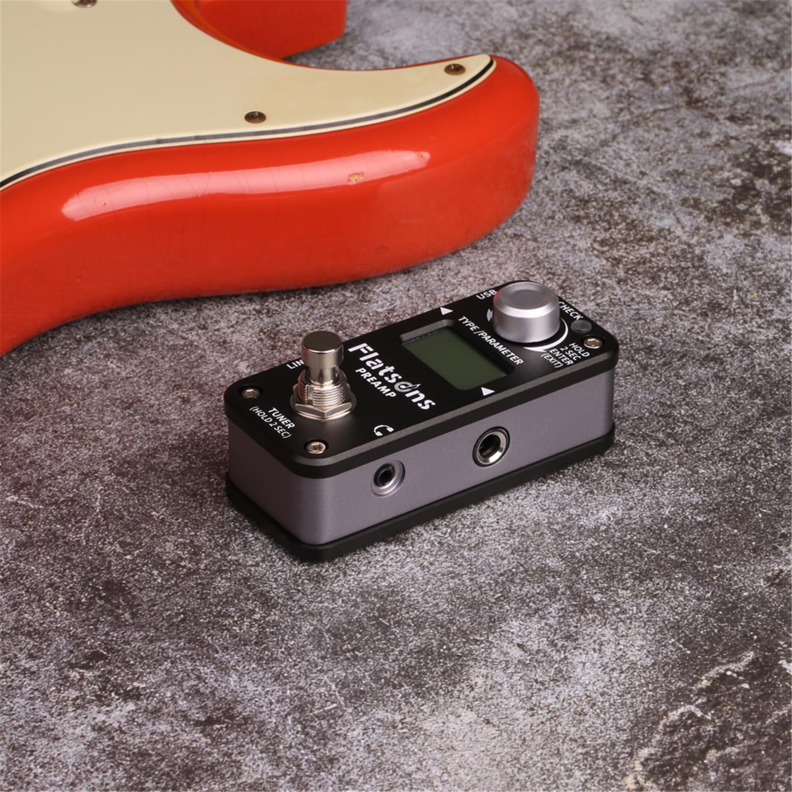 Pedali per chitarra Distortion - Pedale compressore | Lega di alluminio | Distortionn Peddal, ricarica USB per Reverb Hall Spring Room | Pedale analogico per chitarra con indicatore LED