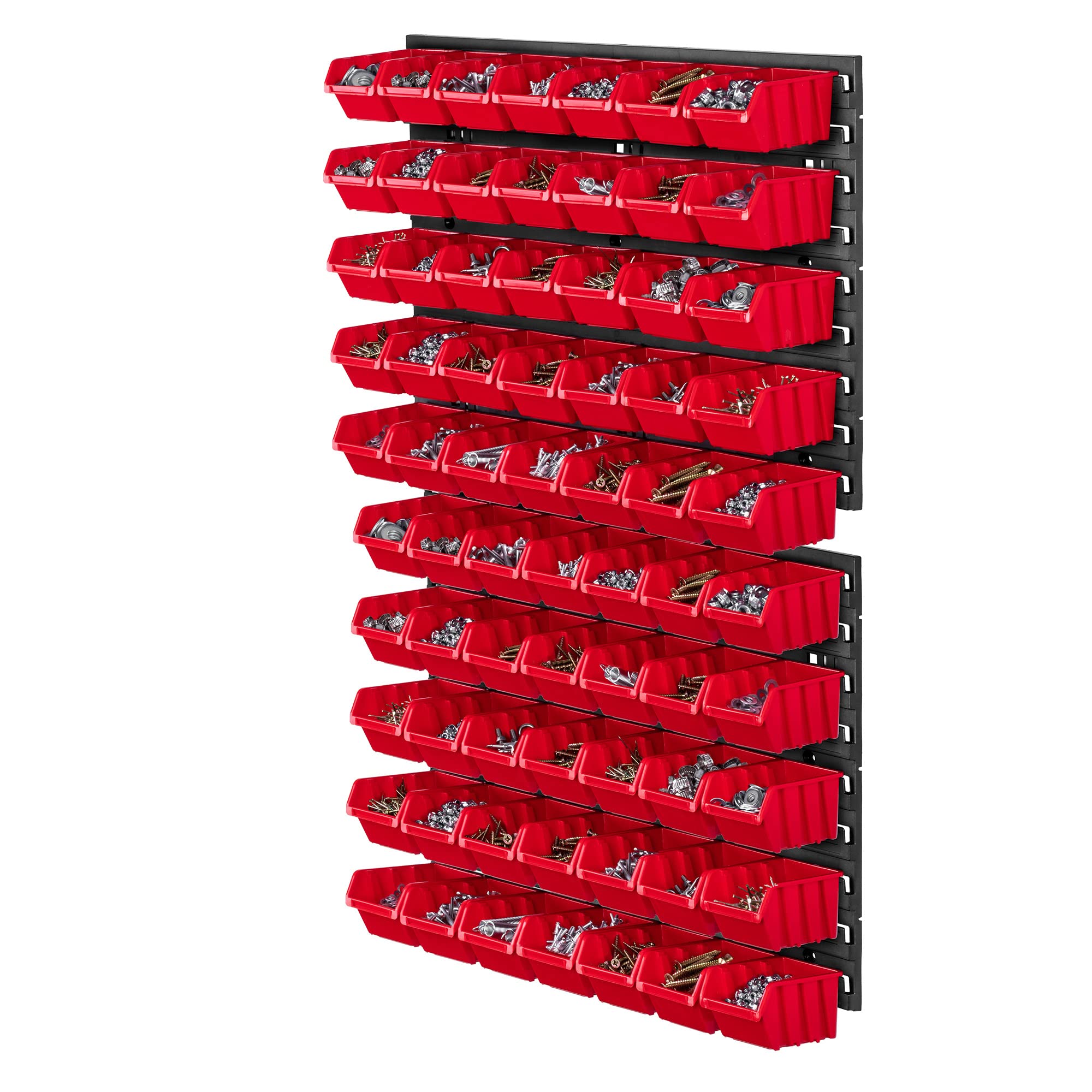 KADAX Regał ścienny warsztatowy, 58 x 78 cm, system magazynowy z wytrzymałego tworzywa sztucznego, odporny na promieniowanie UV, regał warsztatowy, rozszerzalne płyty ścienne, regał do garażu
