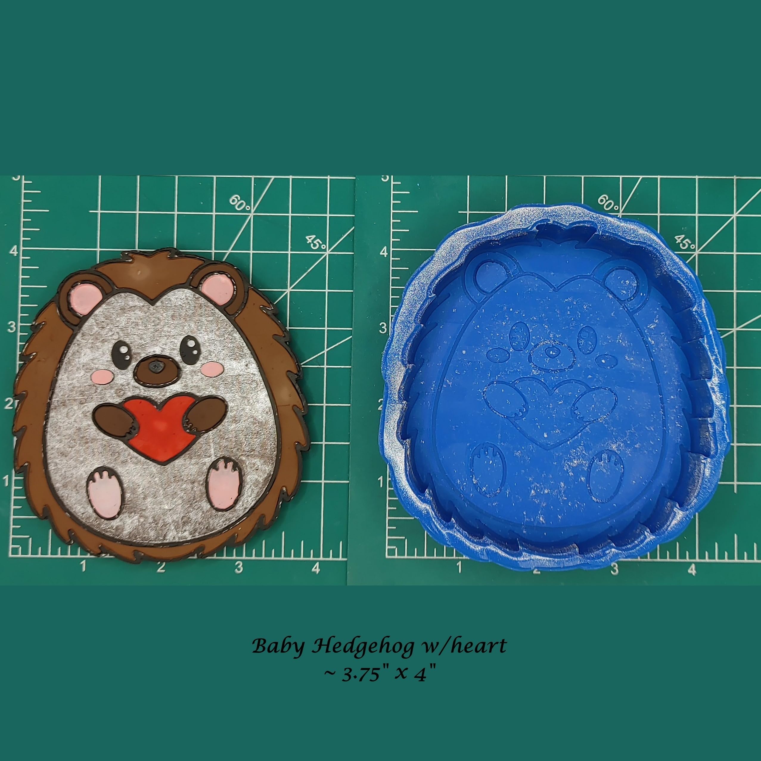 Baby Hedgehog with Heart - Silicone Freshie Mold -