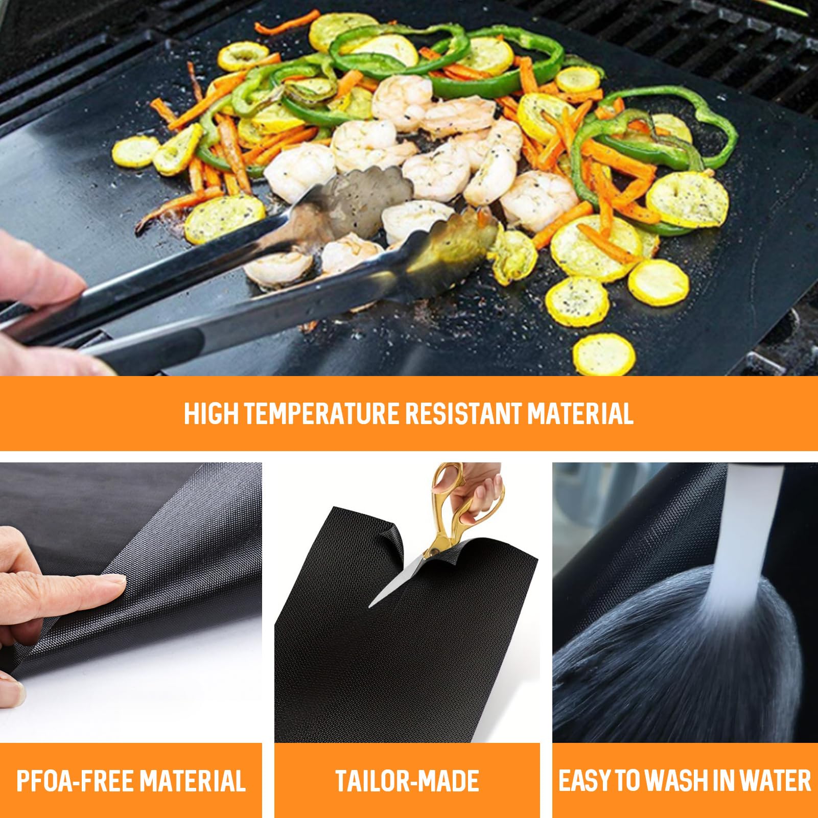 Hoja De Revestimiento De Horno Para La Parte Inferior Del Horno, Protectores De Horno Antiadherentes Reutilizables Grandes, Revestimiento Universal De Teflón Para Horno Y Cocina, 40 X 60 Cm, 2 Piezas