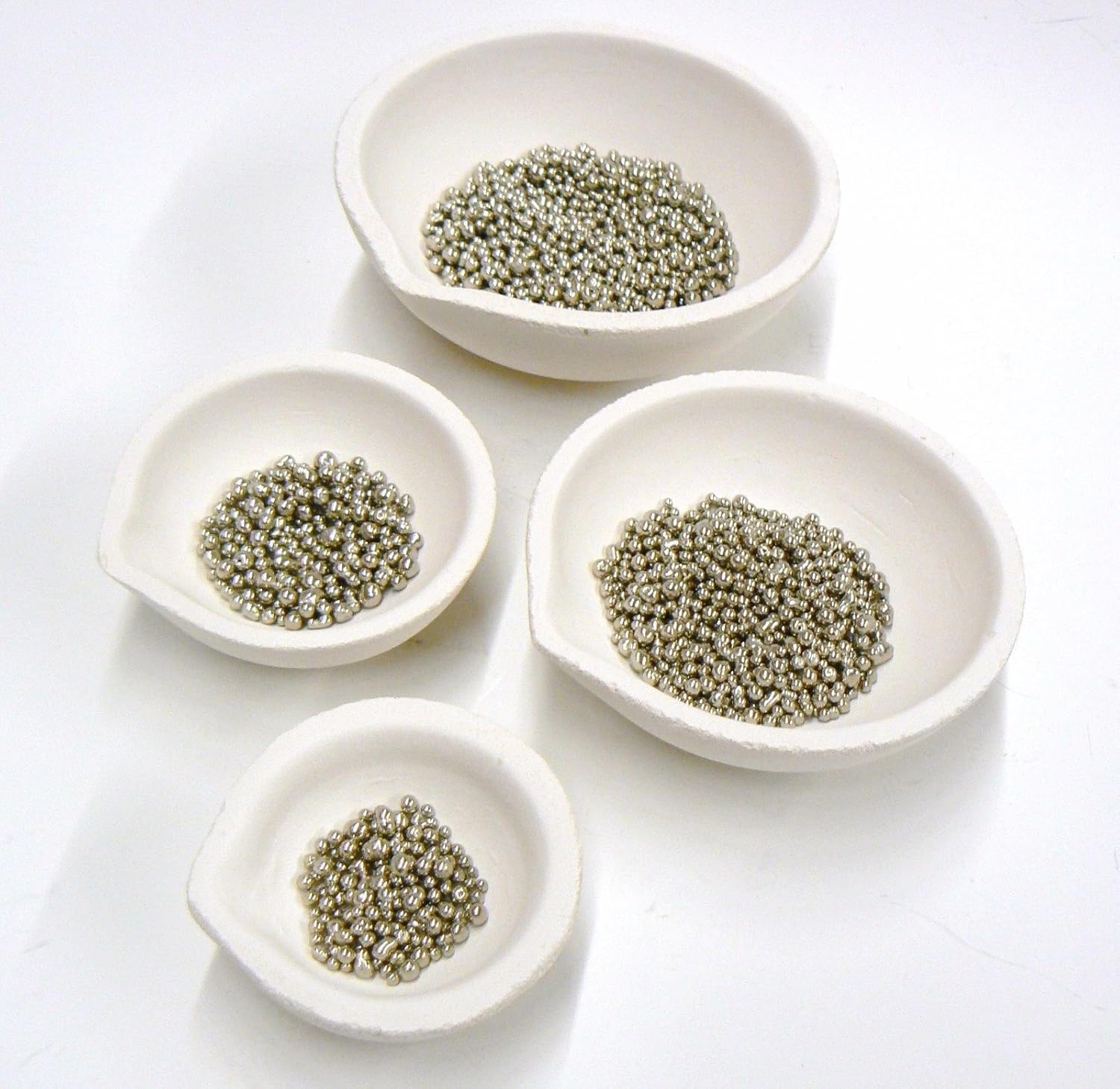 Ceramic CRUCIBLES 4 Dish Cup Sizes & 2 Tong Whip Handle Melting KIT Gold Silver (LZ 1.3 R Box A)