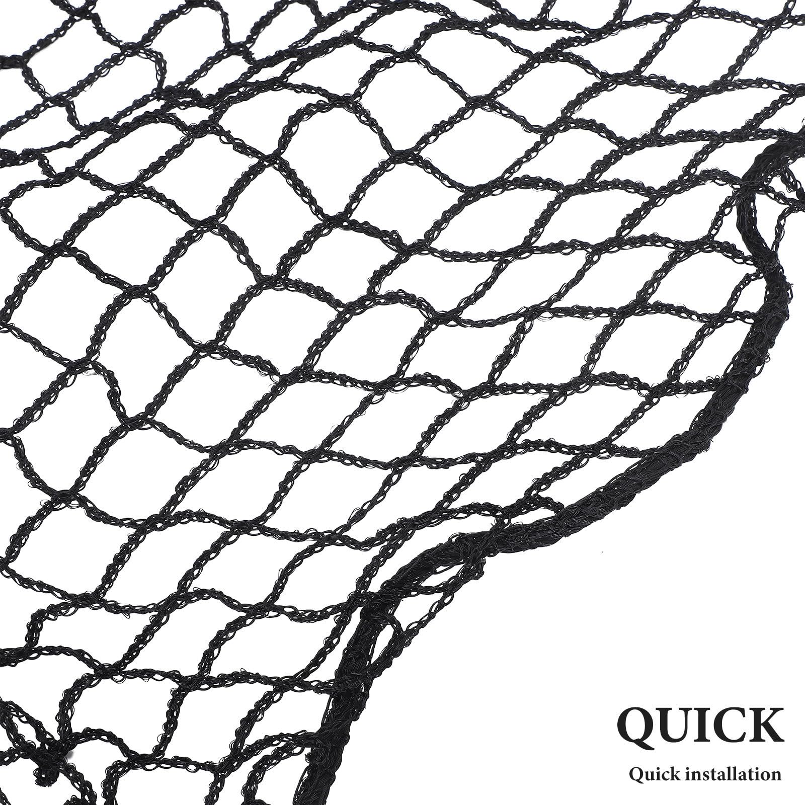 Golf Übungsnetz aus Polyethylen, Schwarz, für Golfball und Baseball | Indoor und Backyard, Hohe Sichtbarkeit, Robuste Struktur, Leicht Aufzubauen