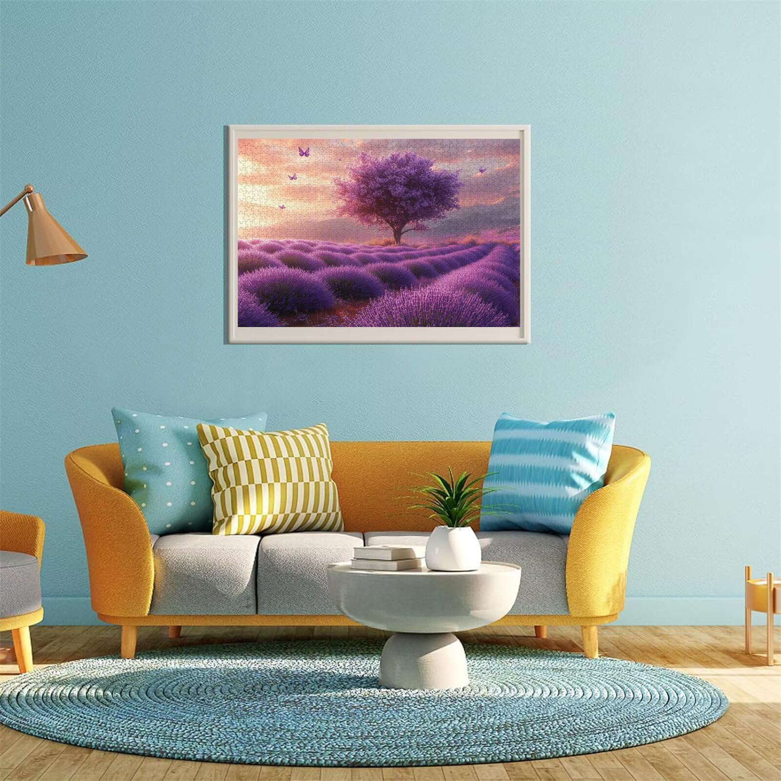 Puzzle Erwachsene 2000 Teile Lavendel Landschaft Educa Jigsaw für Kinder ab 8 Jahren Mädchen Jungen, Erwachsene Impossible Klassische Puzzles Schwer, Anspruchsvoll Spielspaß, Geschenke 70x99cm t-972