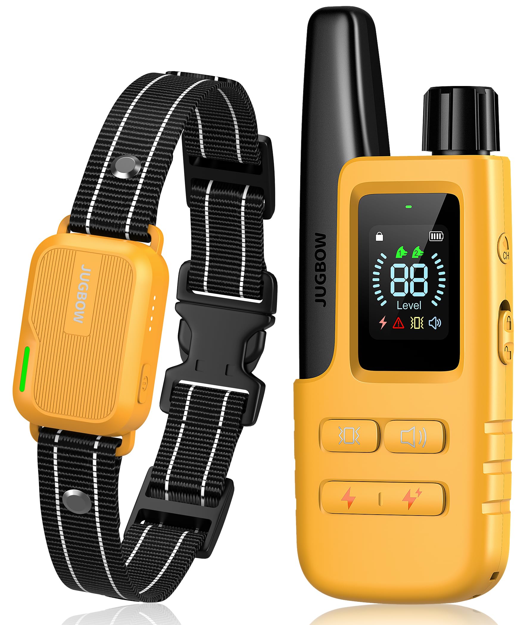 Jugbow Dog Shock Collar - 4200FT Dog Training Collar with Remote IPX7 Waterproof Electric Collar with 4 Training Modes, Security Lock, Rechargeable e-