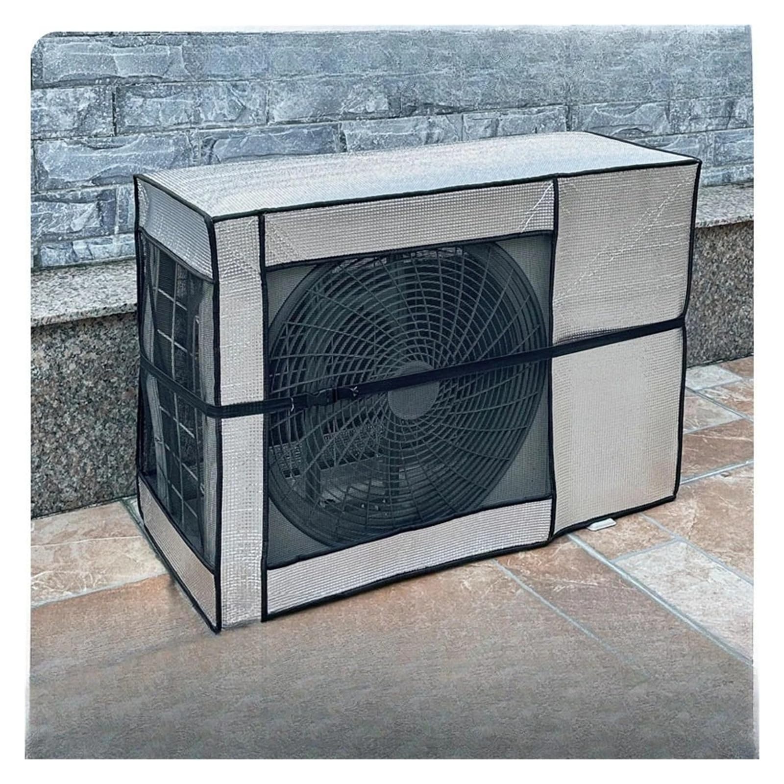 Shiketong Jhlm-98X73x41 Waterproof Sunproof Air Conditioner Outdoor Cover Aluminum Foil No Need To Remove When In Use Ac Outdoor Unit Cover(Jhlm-98X73x41)