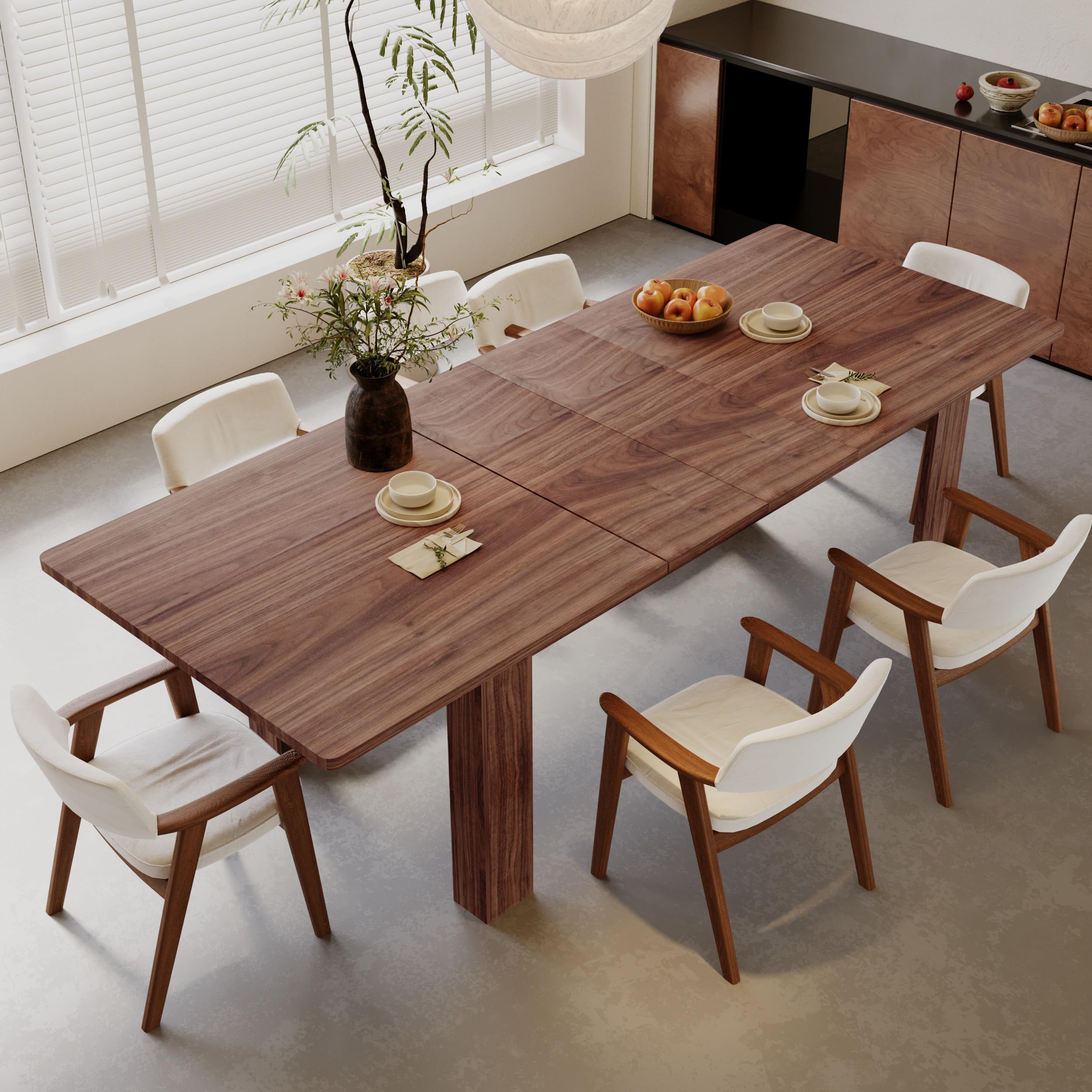 Amazon.com - JassmiPkwy 55-86 Inch Expandable Dining Table for 8