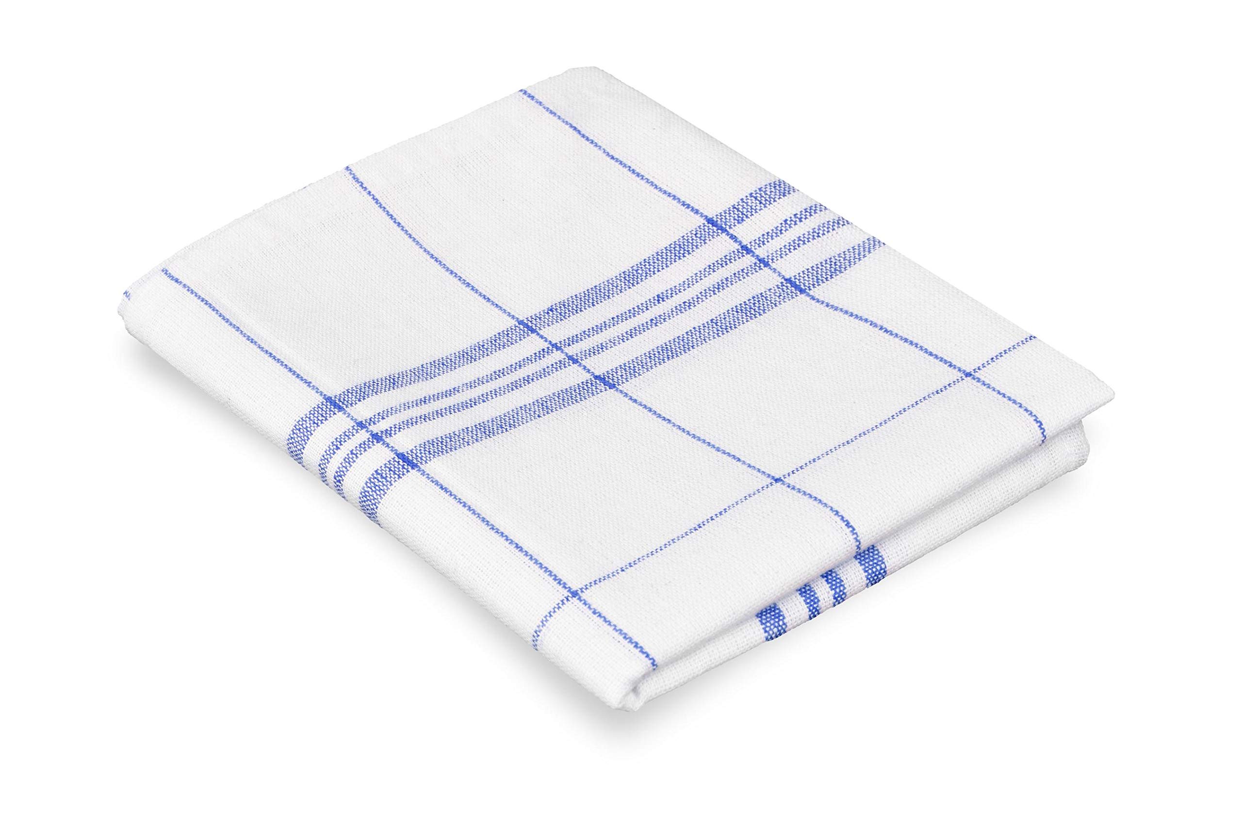 Küchen Geschirrtücher aus 100 % Baumwolle | 50er Set | klassisches Design mit Streifen | pflegeleicht, waschbar bei 60 Grad | Trocknergeeignet | Putz-Lappen zum Trocknen & Polieren | 50 x 70 cm