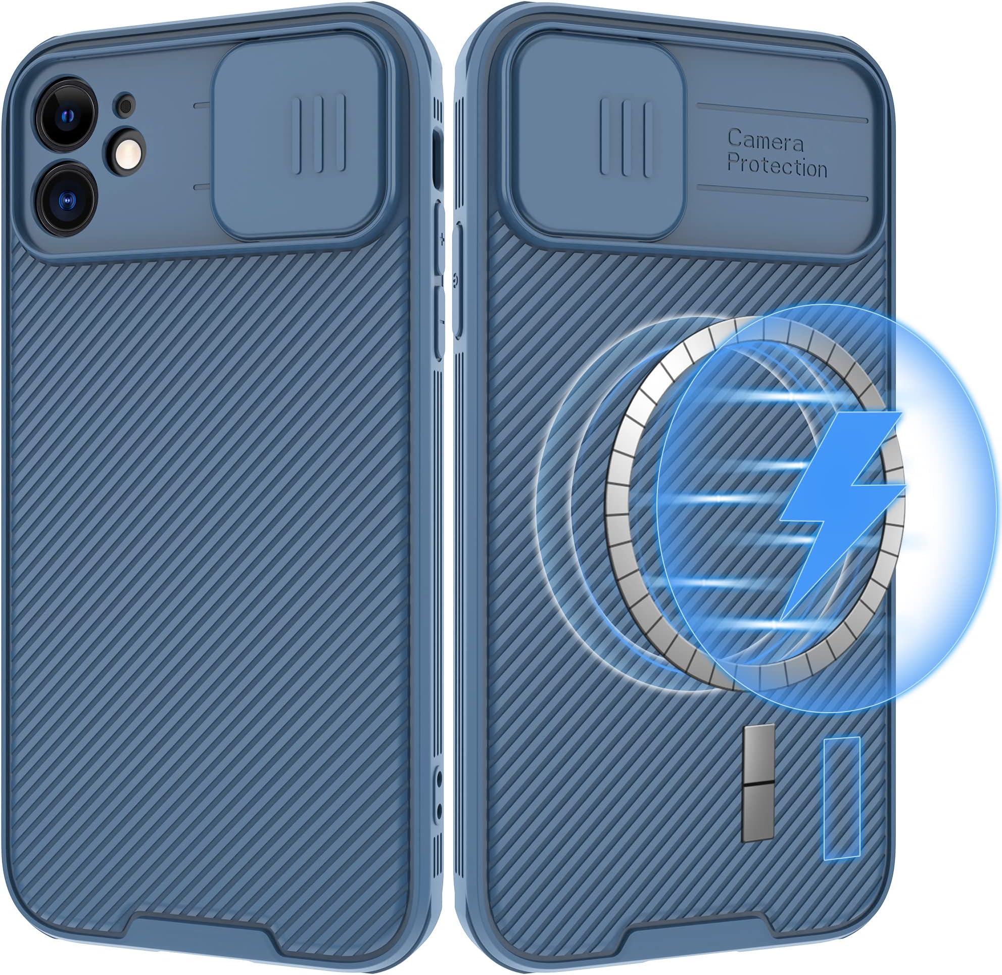 Hitaoyou iPhone 11 Case Magsafe, iPhone 11 Camera Protection Case [Support Magsafe Charger] with Slide Lens Cover,Slim Magnetic Case for iPhone 11 6.1"
