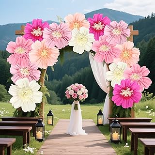 15Pcs Tissue Paper Flower,12