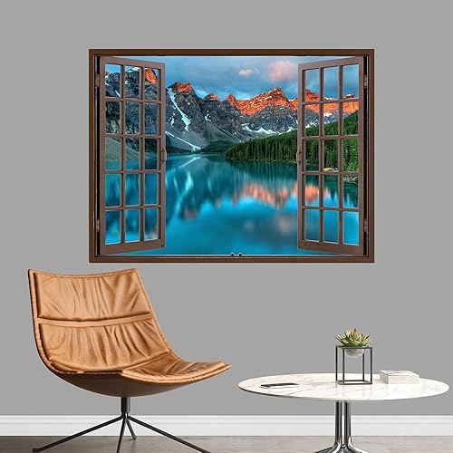 Miniatura 23 de IDEA4WALL Adhesivo mural removible para pared, cielo azul, vibrante, verano, montaña, valle, naturaleza, desierto, arte moderno, paisaje, colorido