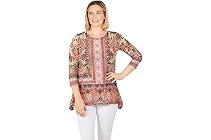 Womens Ruby Rd Tops: Enhance Your Style with Mirror Print Elegance