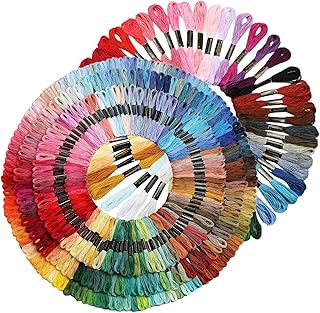 Stickgarn, Freundschaftsarmbandgarn, buntes Bastelgarn, 6 Polyester-Baumwolle, mehrfarbiges Design, Nähen und Basteln, 80 cm, 50-447