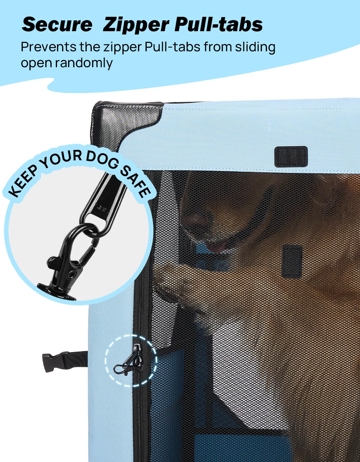 JOYTUTUS Cage pliable pour chien de 94,4 cm – Cage de transport portable pour voiture – Cage de voyage pliable pour grand chien de 31,8 kg – Sac de transport souple pour intérieur et extérieur/coffre