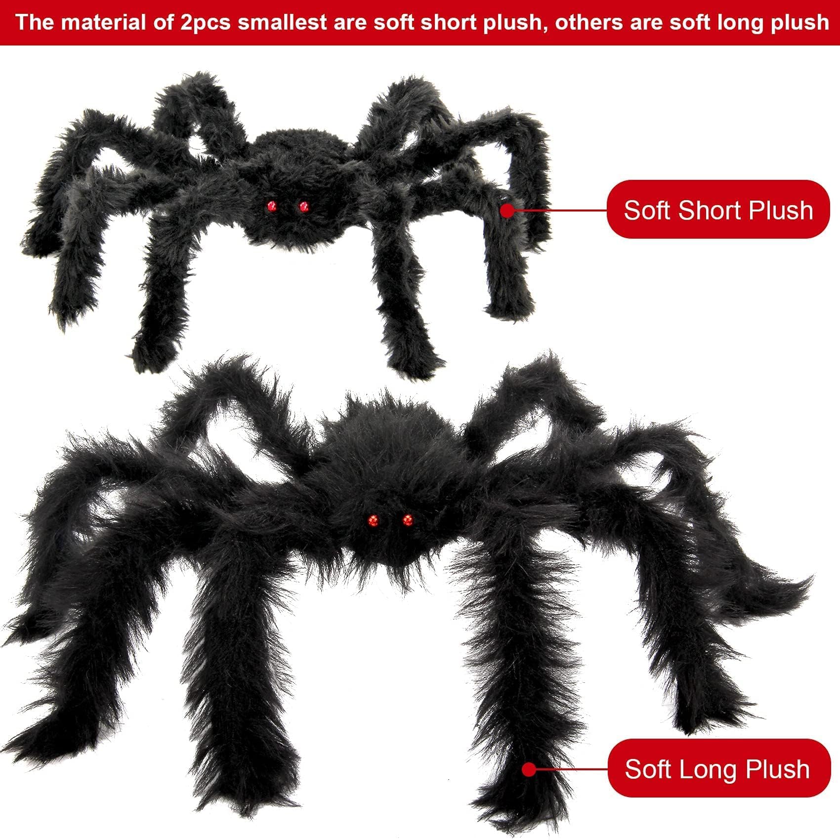 Dekoracje pająka na Halloween, realistyczne, duże, straszne pająki, dekoracja do domu, gigantyczne pająki, rekwizyty do wewnątrz, na zewnątrz, dekoracje imprezowe