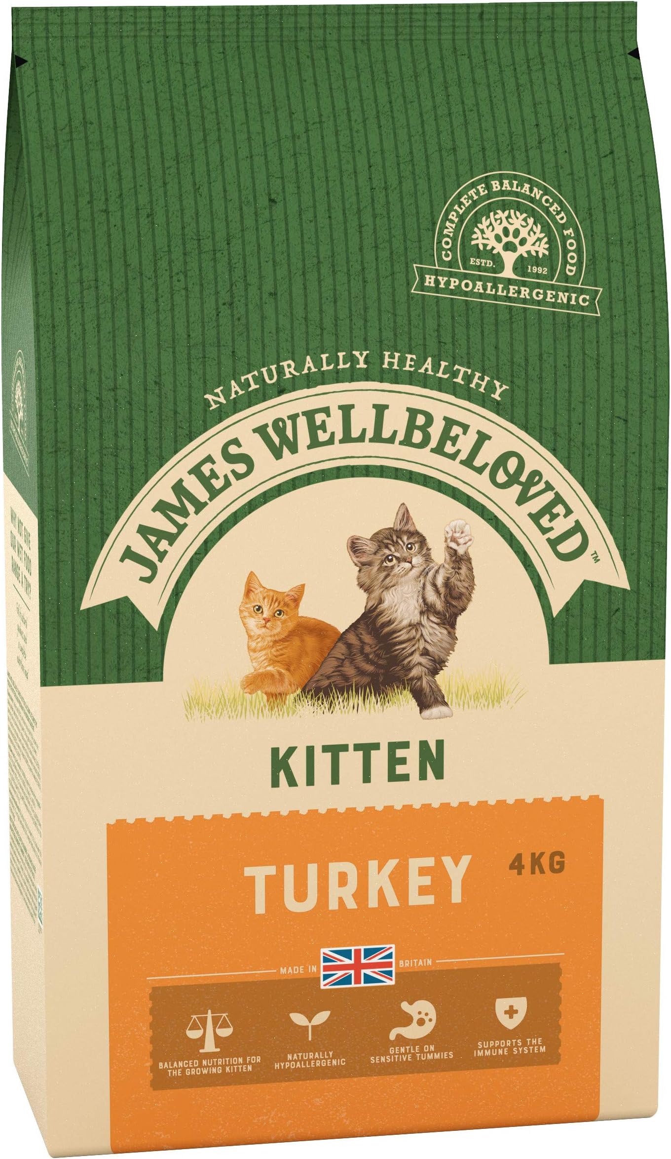 James Wellbeloved Kitten Turkey 4kg