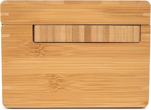 Miniatura 3 de Blue Bus Genesis - Caja grande de bambú con cerradura, tapa y bandeja, caja de almacenamiento decorativa de madera para recuerdos