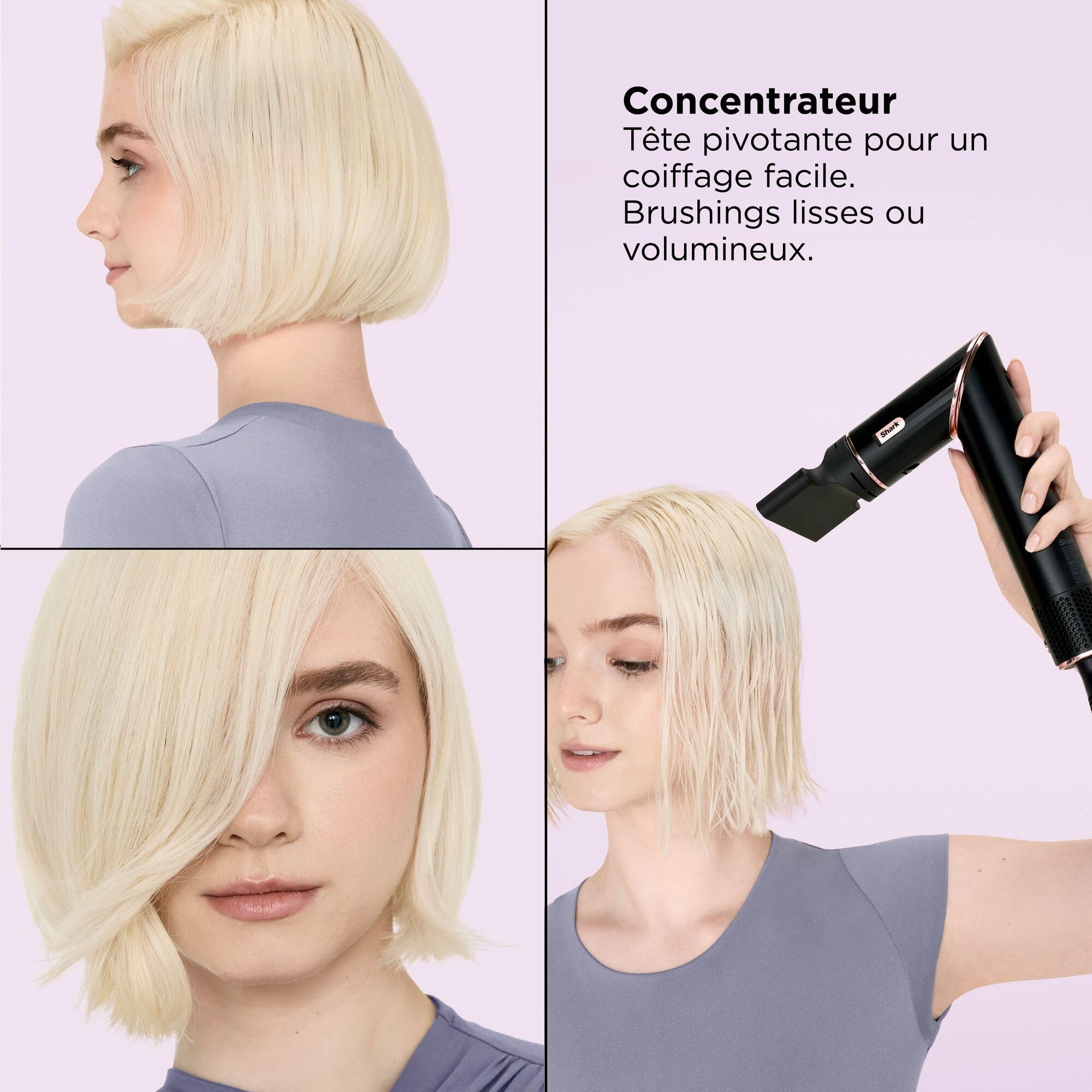 Shark FlexStyle Air Styler et Sèche-cheveux, Boucleurs Auto-Wrap, Brosse Ovale, Concentrateur, sans Dommage Thermique, Tous types de cheveux