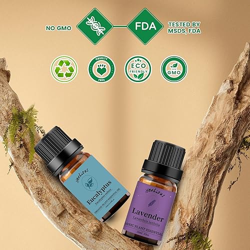 Miniatura 5 de Aceite esencial de lavanda y eucalipto orgánico y puro de yethious, aceite esencial de lavanda para difusor, cuidado de la piel y el cabello