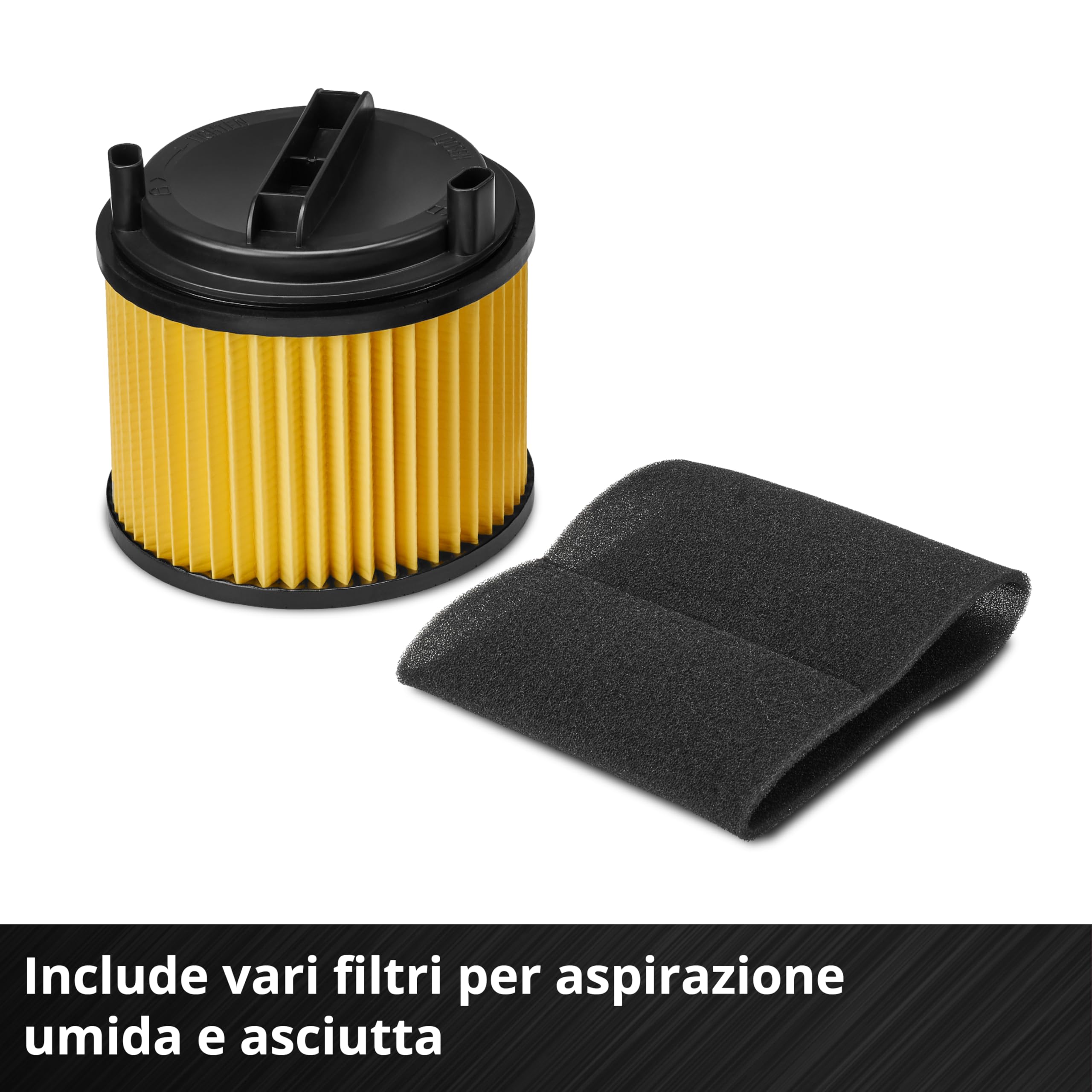 Aspiratore a secco e umido Einhell TC-VC 3055 A (850 Watt, aspirazione 190 mbar, presa automatica, serbatoio di raccolta da 30 litri, maniglia di trasporto, bocchette, filtri e sacco raccogli-sporco) | 850 W, 190 mbar, presa automatica, contenitore di rac