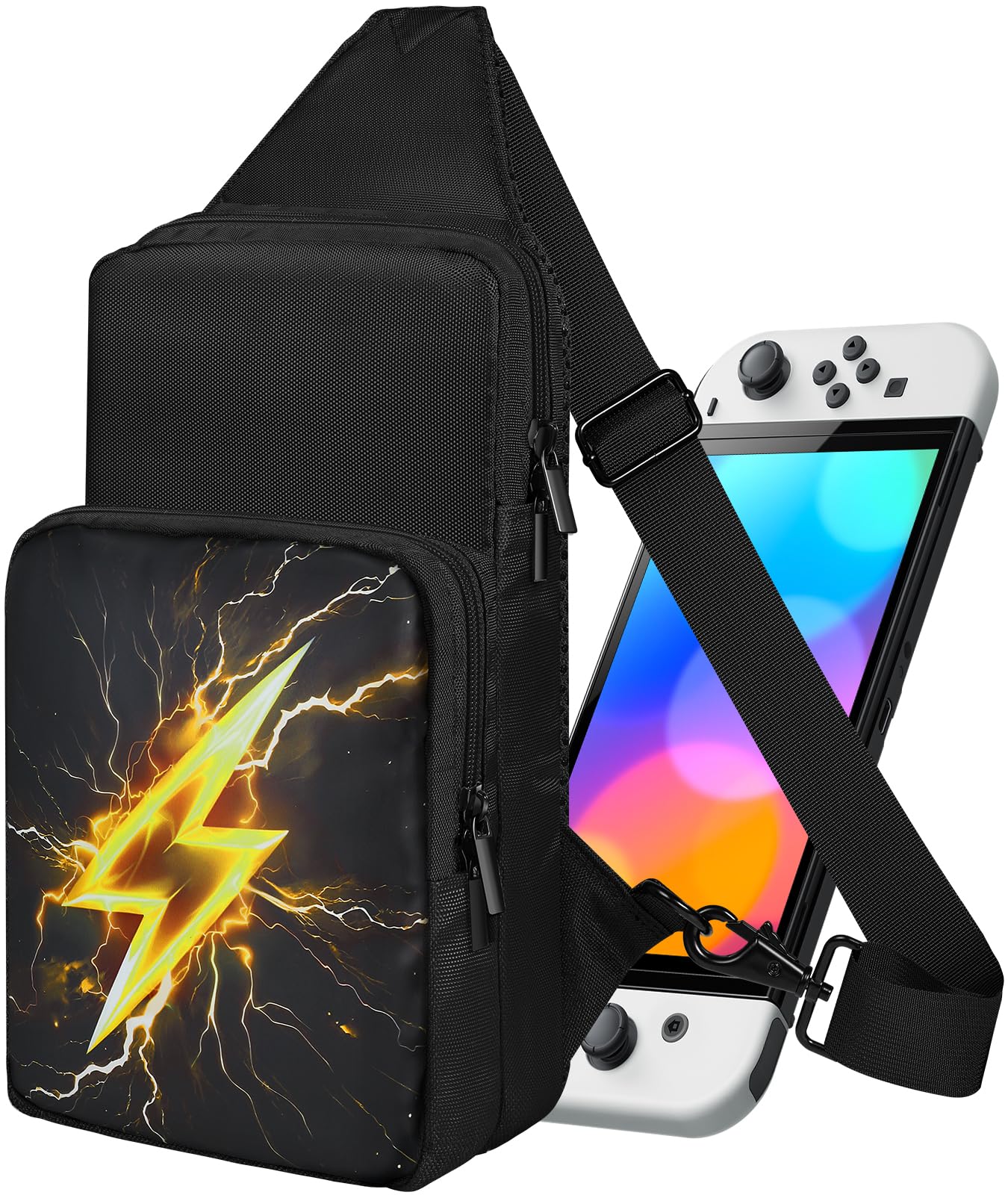 Gurgitat Travel Bag for Nintendo Switch 2 2025/Switch/Lite/OLED - Cute Sling Crossbody Shoulder Carrying Storage Backpack for Teens for Nintendo