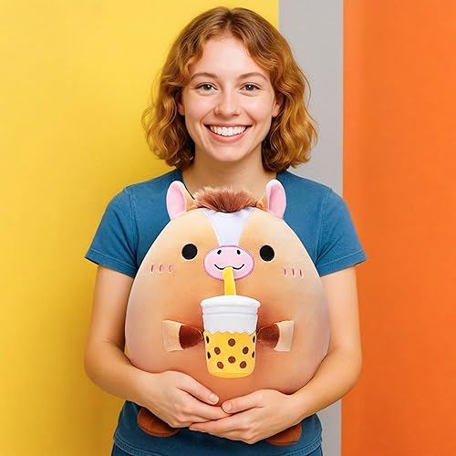 Miniatura 2 de Almohada de caballo original de 13.5 pulgadas, juguete de peluche de gran tamaño, suave y adorable, regalo para niños, mujeres y niñas