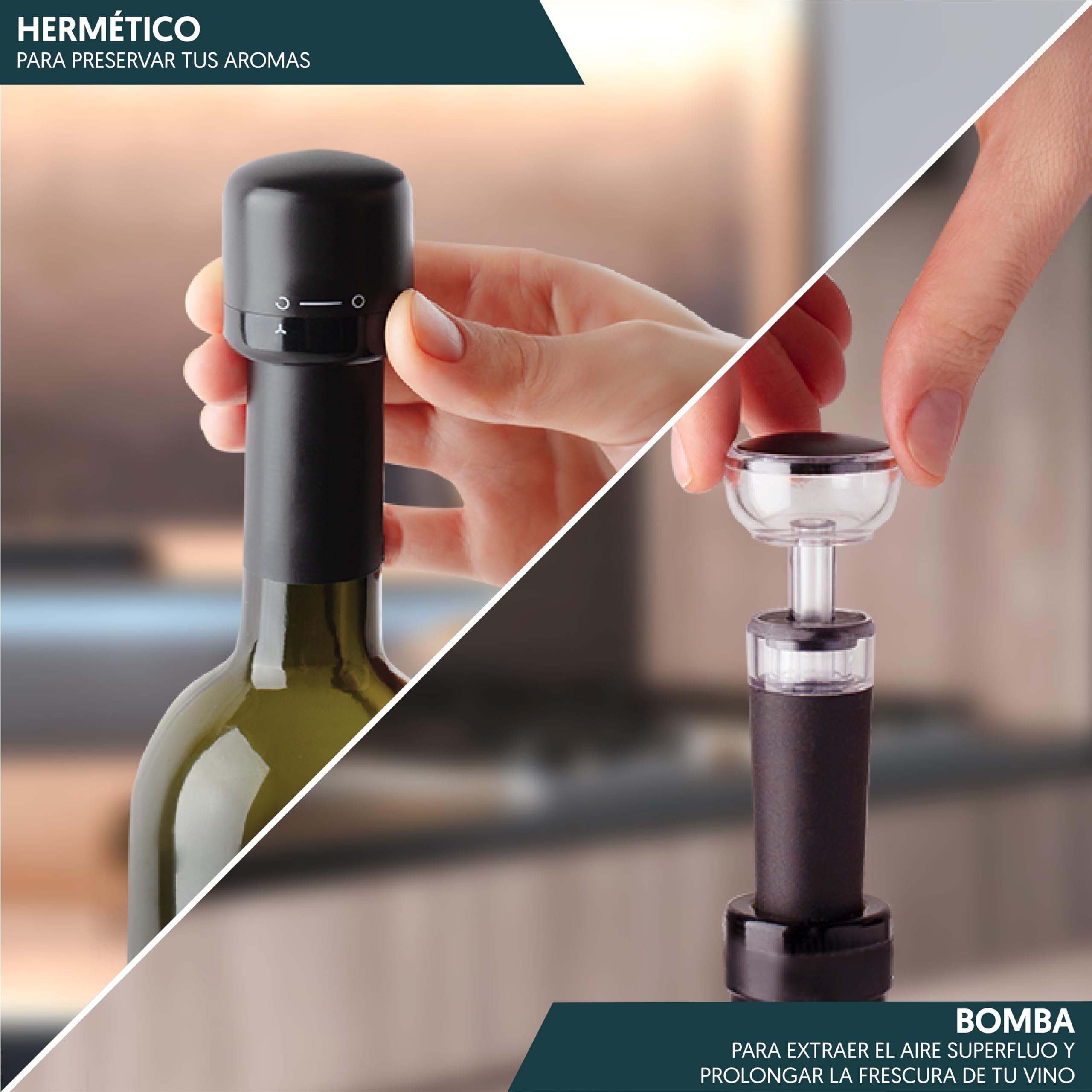Sacacorchos Eléctrico Recargable 6 en 1 con corta cápsula, Boquilla Aireador, Bomba de Vacío, Tapón y Cable USB del Abridor de Vino Electrico - Regalo hombre para amantes del vino