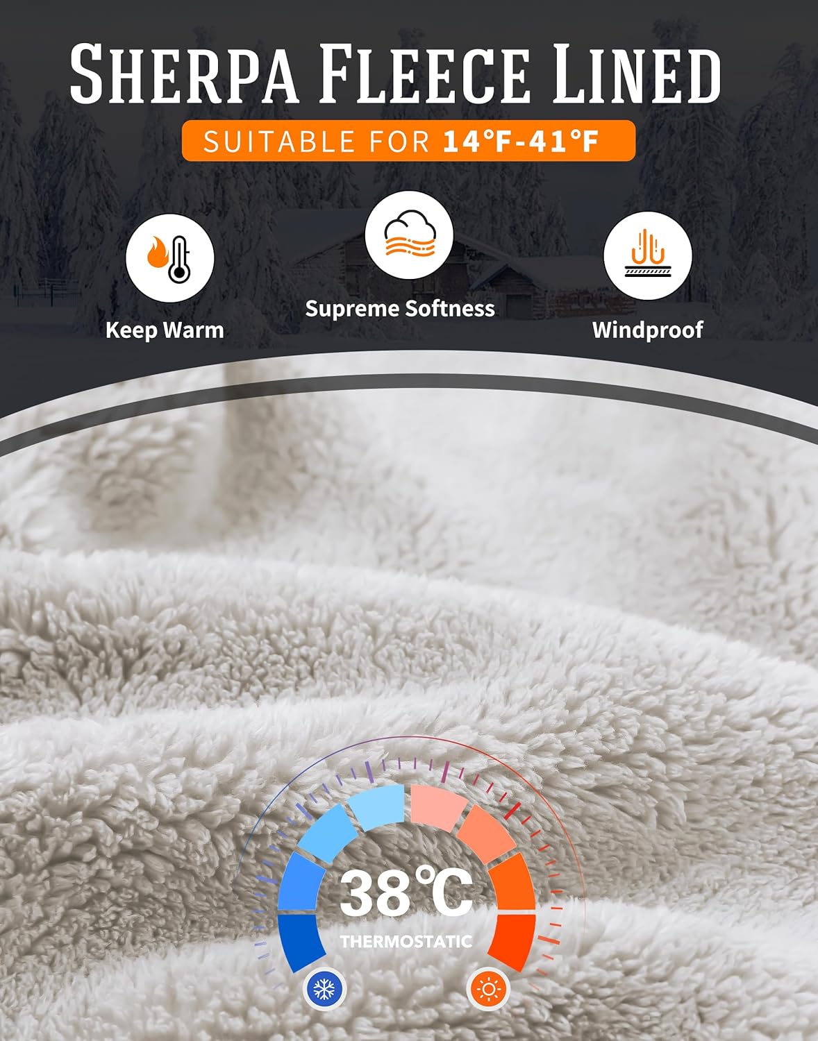 Pioneer Camp Men's Sherpa Lined Sweatpants Winter Warm Fleece Joggers Heavyweight Thermal Pants for Athletic Lounge Running - Image 4