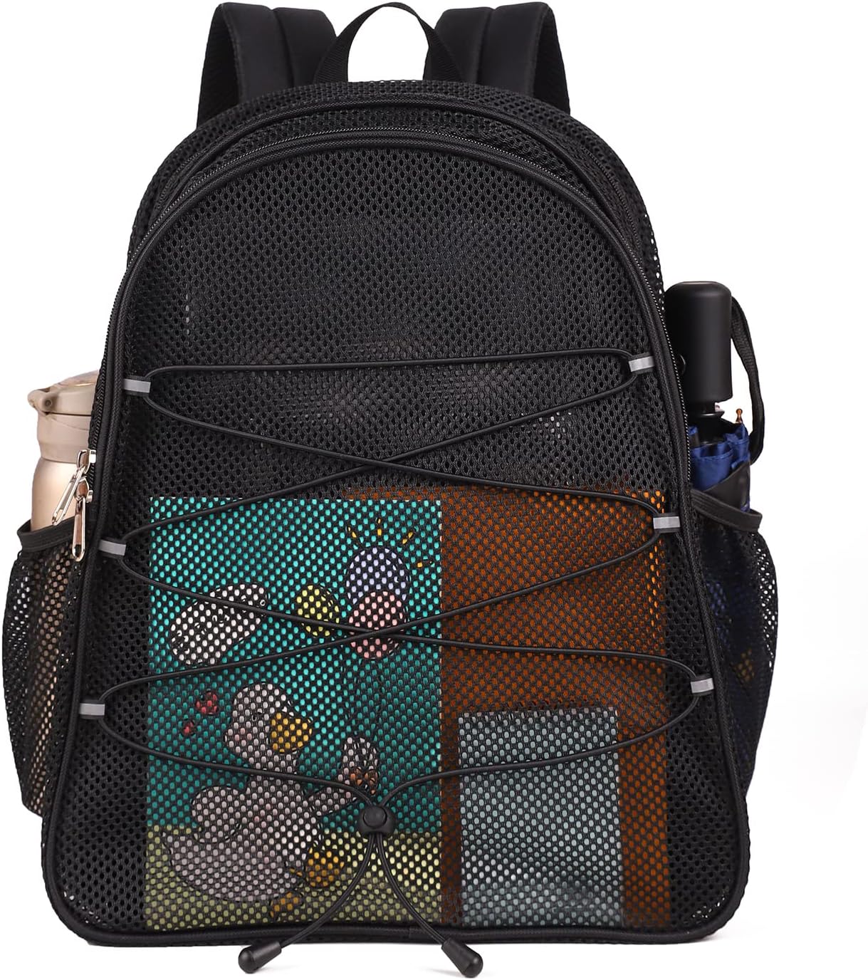 Heavy Duty Mesh Backpack, See Through Backpack, Mesh Book