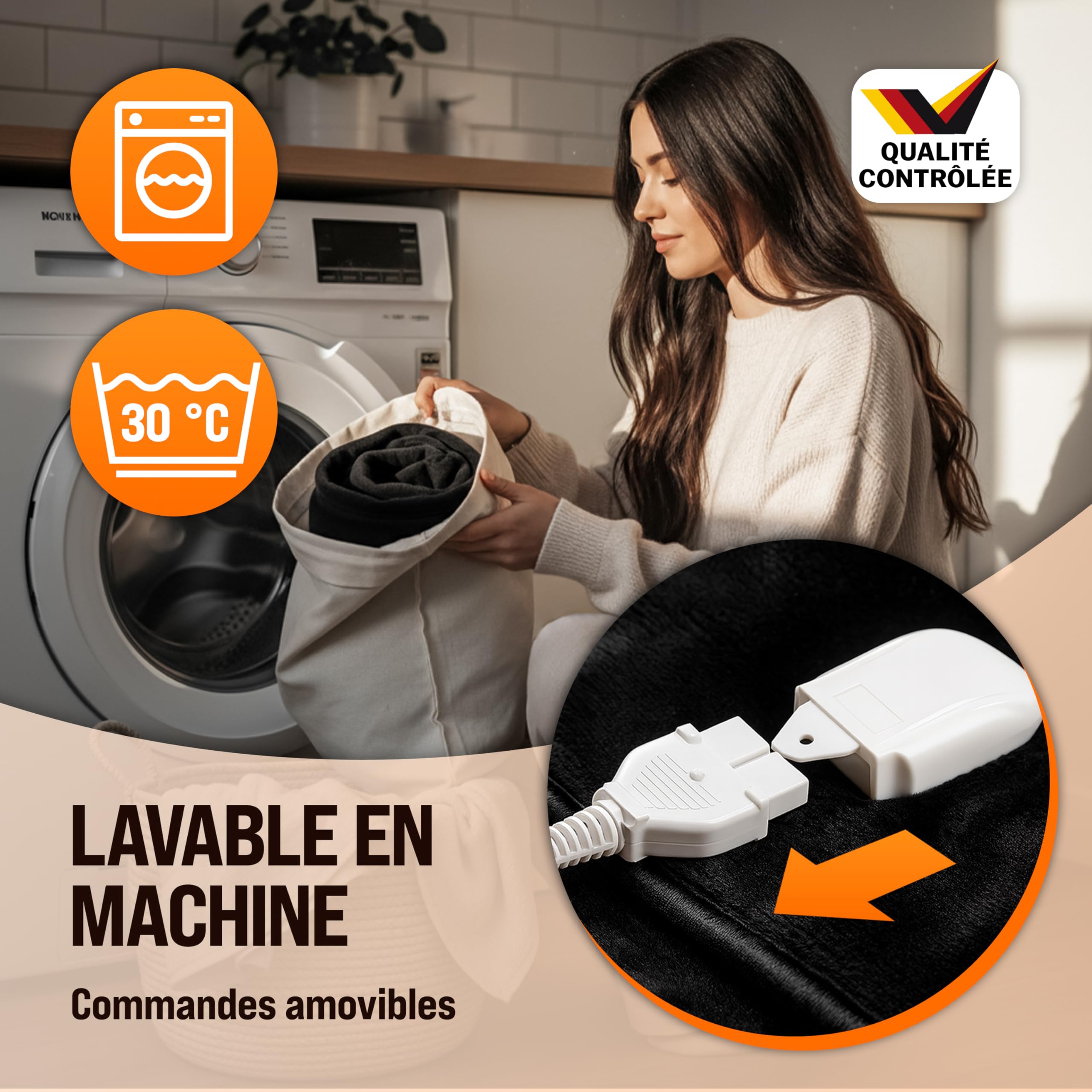 Monzana® Couverture chauffante 180x130cm 2 Places 10 Niveaux de Chauffage minuteur arrêt Automatique surmatelas Chauffant électrique Anthracite