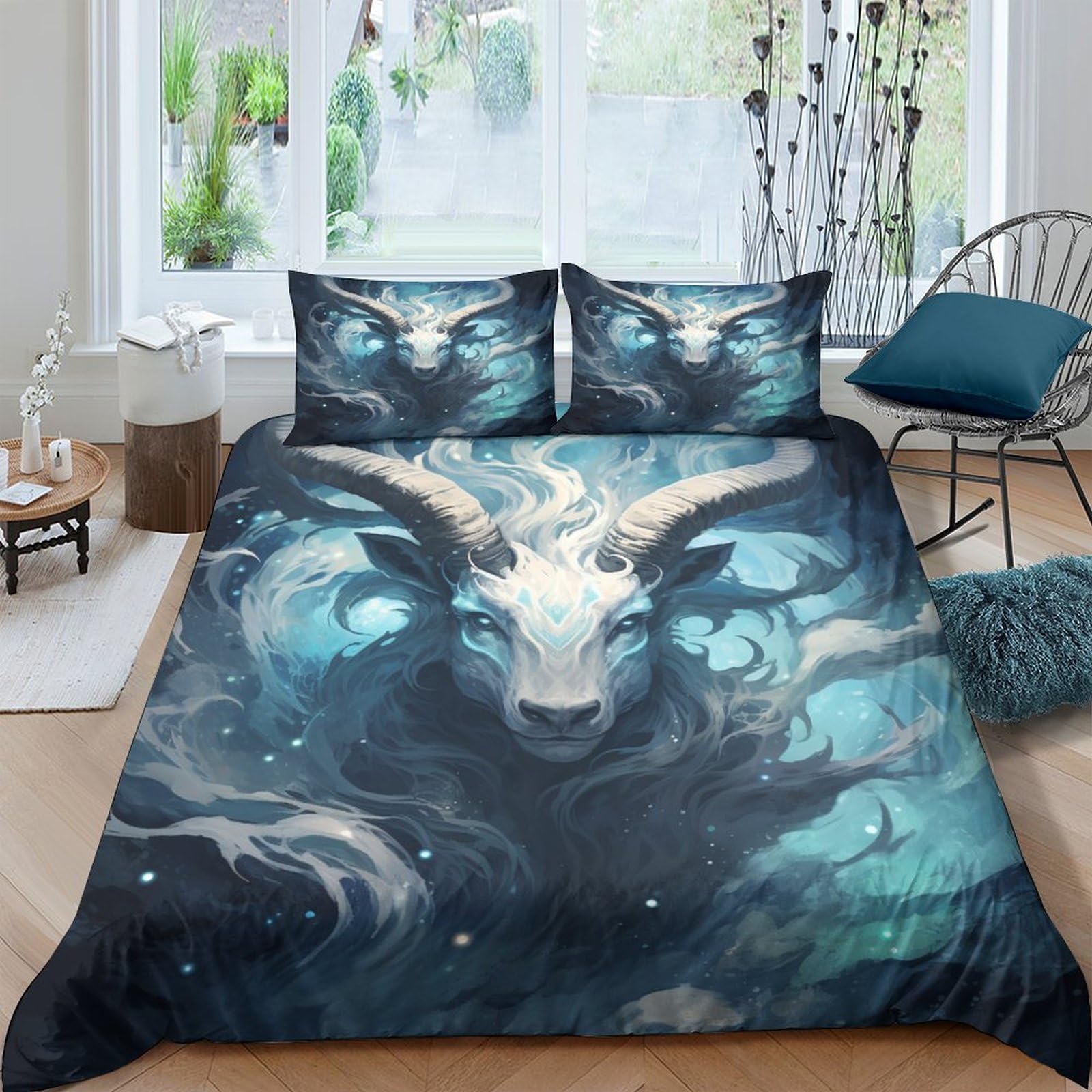 Parure de lit effets des animaux 3D housse de couette king size microfile douce