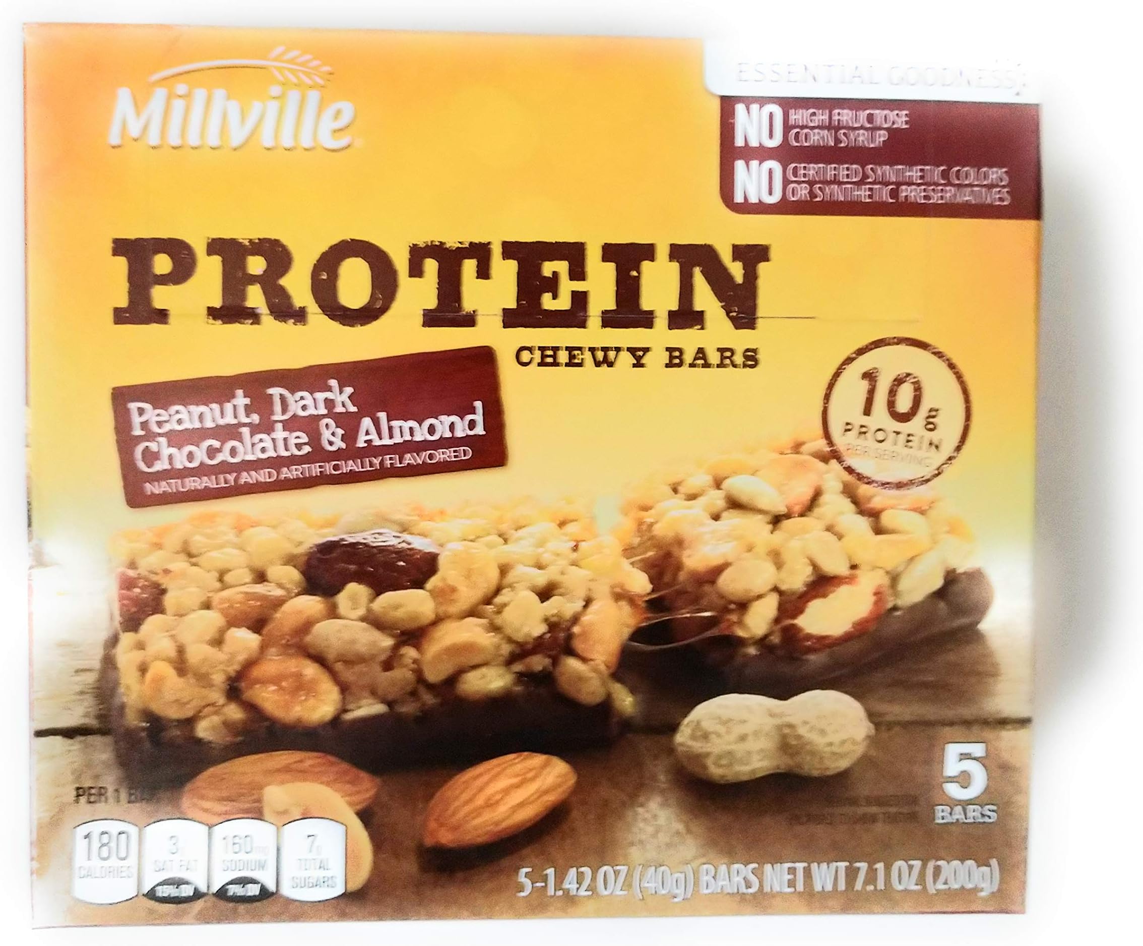 Peanut, Dark Chocolate & Almond Protein Chewy Bars (5 count)