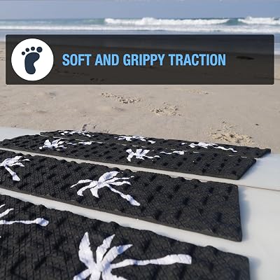Ho Stevie! Tampon de traction avant de planche de surf - Allez sans cire - Traction douce, adhésif solide ne se décollera pas