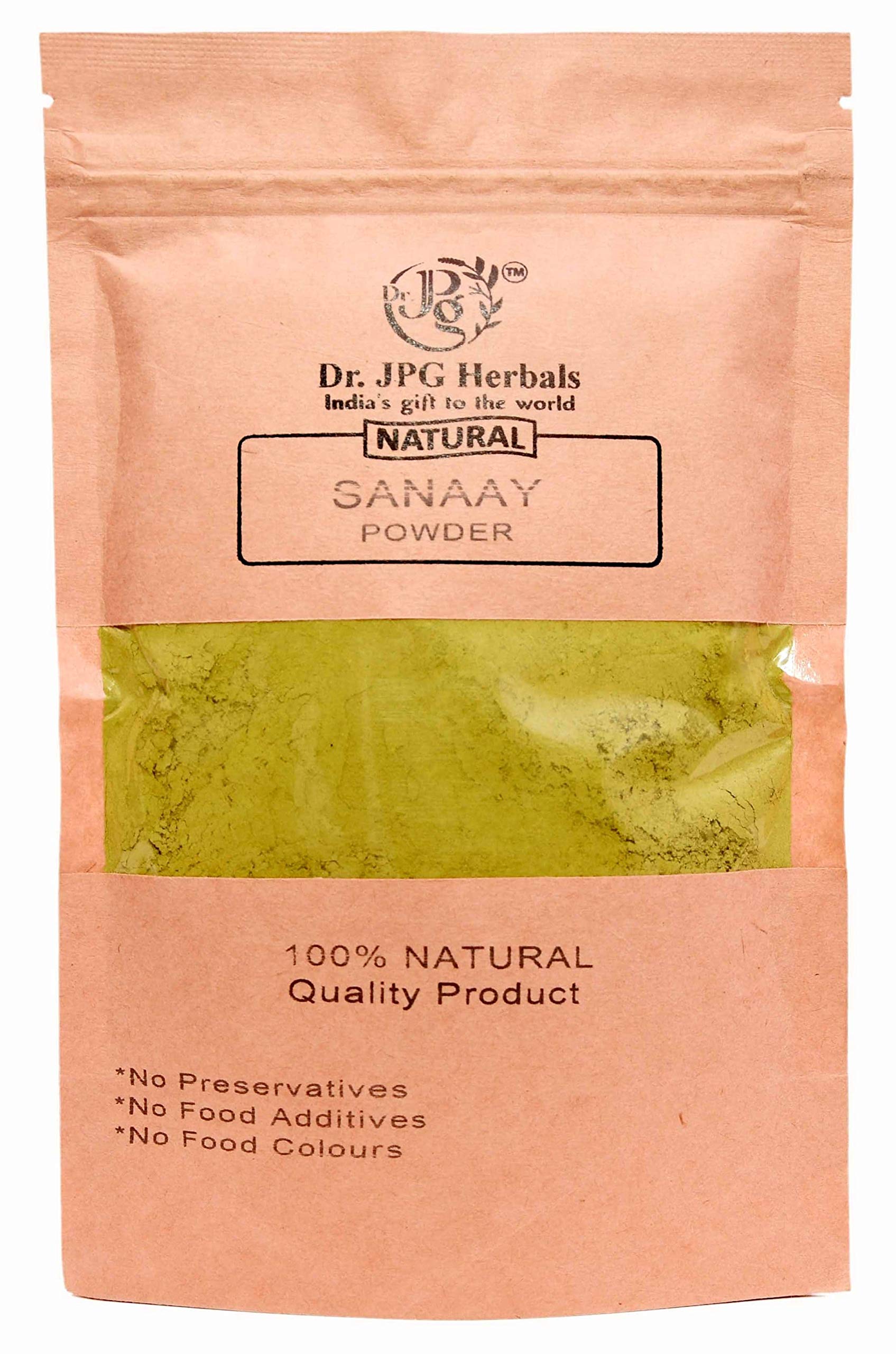 Dr. JPG 100% Natural Sanaay Leaves Powder (200g) | ISO Certified | FSSAI Certified |100g X 2PC=200g