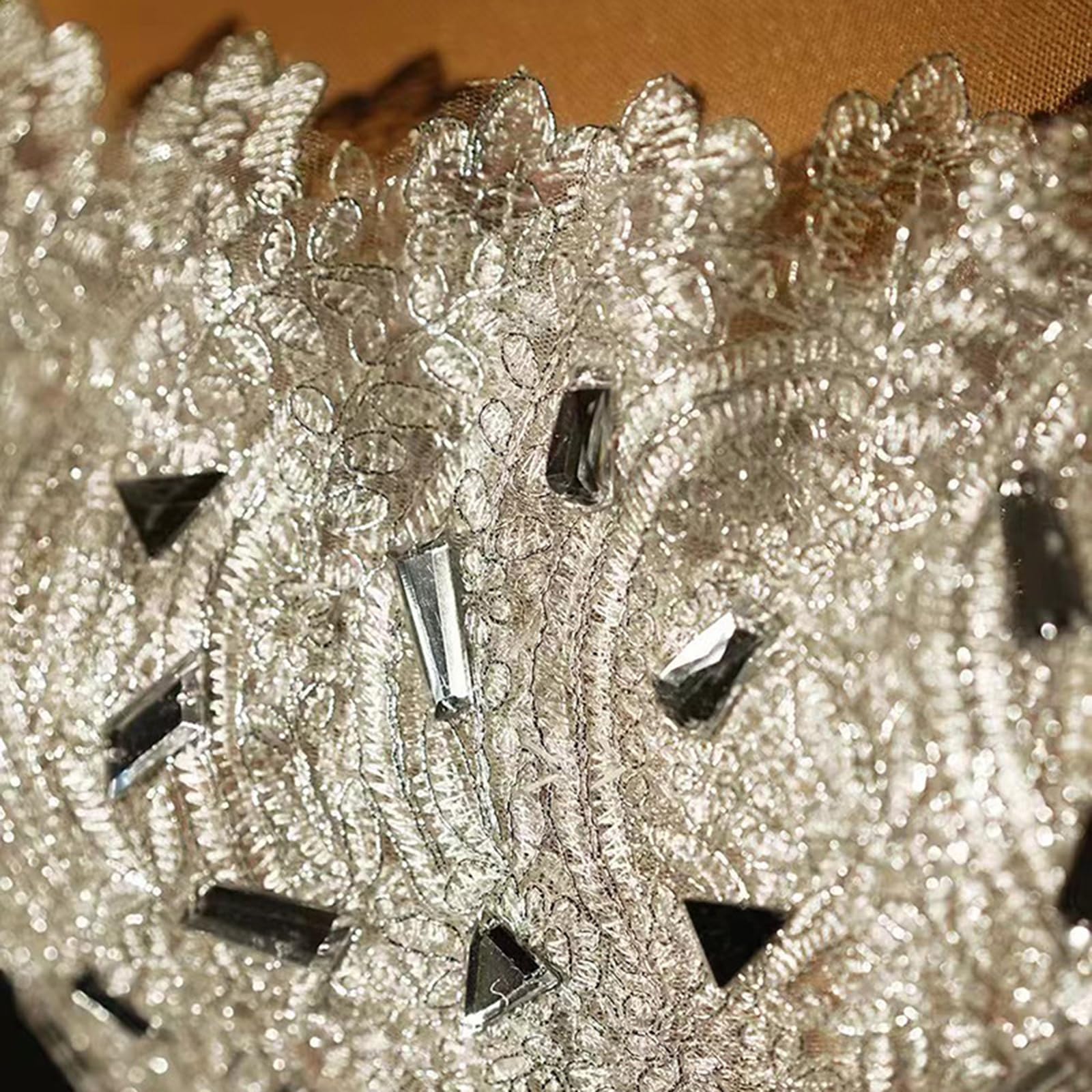 Greabuy Damen Club Party Outfit Bühne Drag Queens Kostüme Strass Crop Tube Top Pailletten kurzer Rock Set Bühnenoutfits