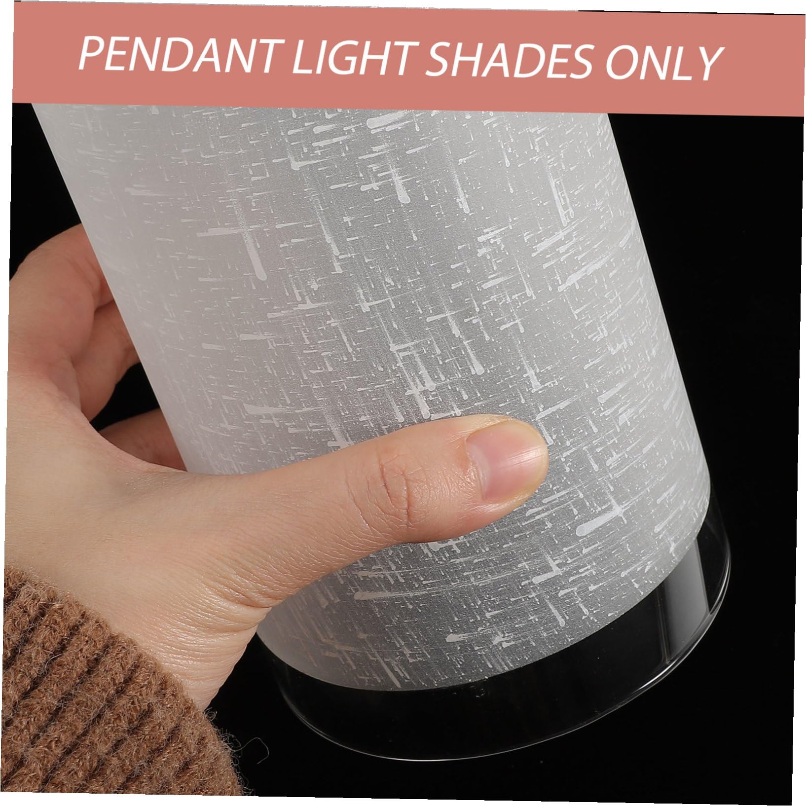 LIFKOME 2pezzi Paralume Cilindrico in Vetro per Lampade Sospensione Copriparalume Decorativo Paralume di Ricambio per Lampadari e Apparecchi di Illuminazione