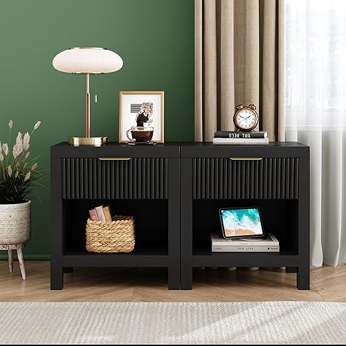 Mesita de noche de 3 cajones mesa auxiliar de noche con 3 cajones con patas mesa auxiliar de bambú con bandeja extraíble para el hogar dormitorio