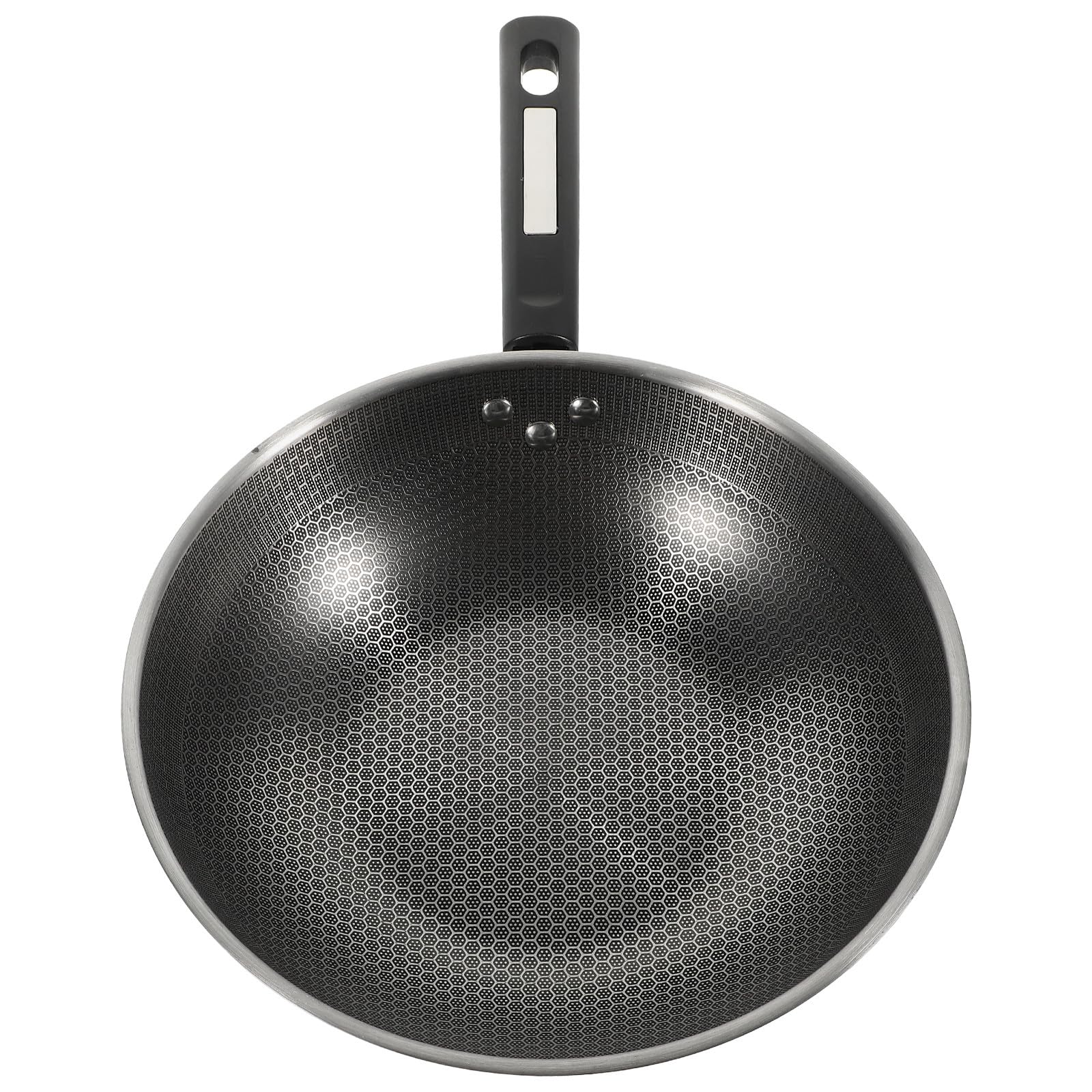 Zerodeko Padella Pentola per Friggere Uova e Cottura Uniforme in Acciaio Inossidabile Fondo Piatto a Nido d'Ape, Antiaderente e Resistente al Calore per Cucina Quotidiana