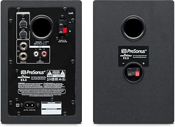 PreSonus Eris E3.5 Studio Monitor Pair Bundle with Isolation Pads, XLR Cables, TRS Cables, and Austin Bazaar Polishing Cloth