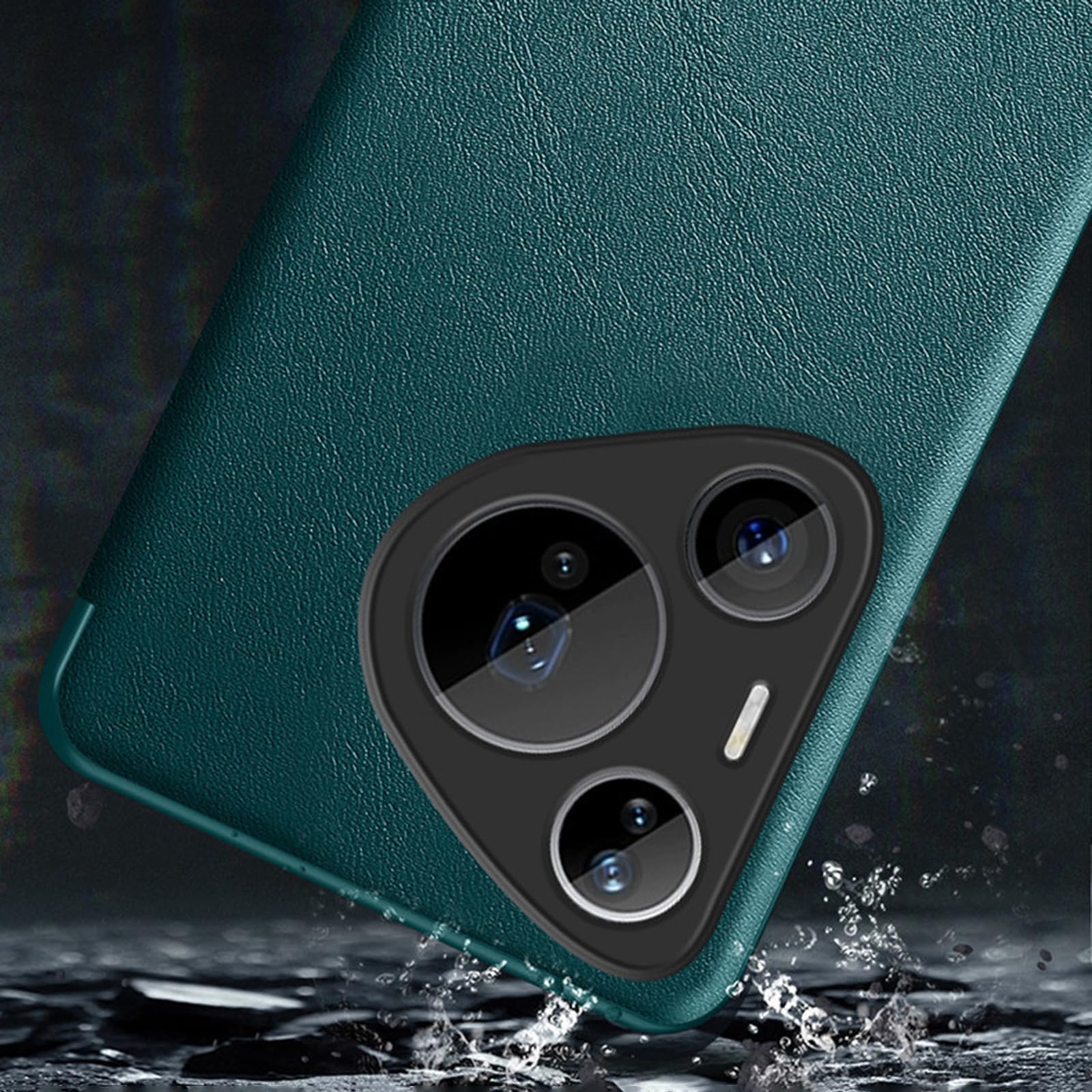 Etui z klapką do Huawei Pura 90 PRO Max/90 Pro/90, przezroczyste okienko skórzane cienkie etui na telefon komórkowy, czarny, 90 PRO Max