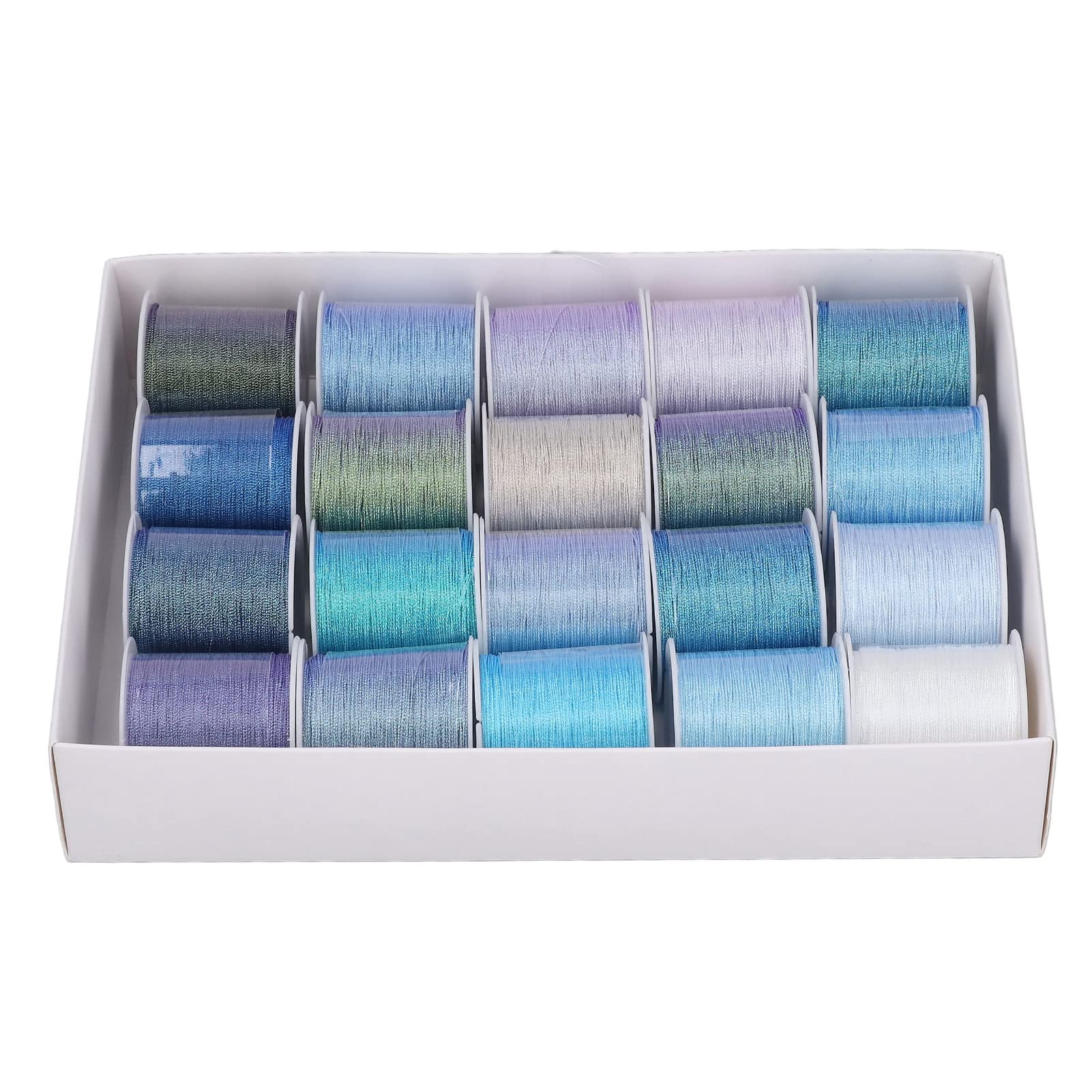 Stickgarn-Set, 20 Stück, Bunt, 6 Stränge, Nähgarn für Schmuckherstellung, Projekte, Polyester, 50 M