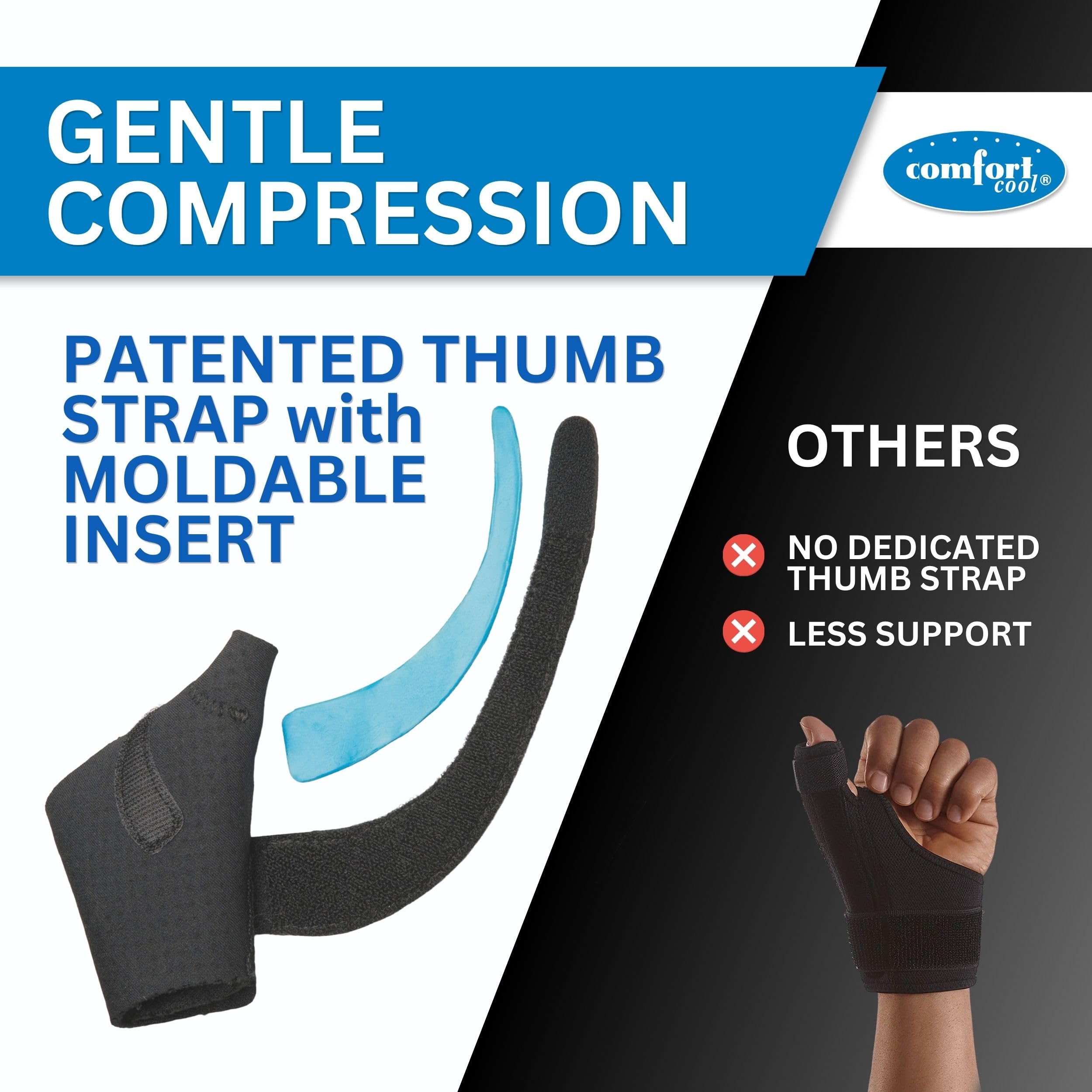 Comfort Cool Férula de abducción de pulgar CMC, grande Plus, derecha