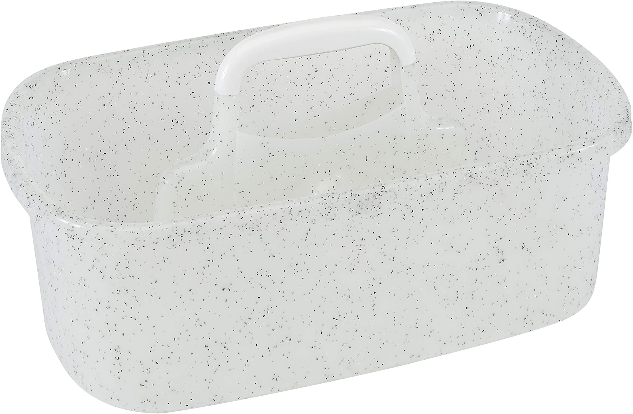 Simplify Bath Bliss Granite Look Shower Caddy in White