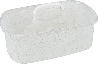 Simplify Bath Bliss Granite Look Shower Caddy in White