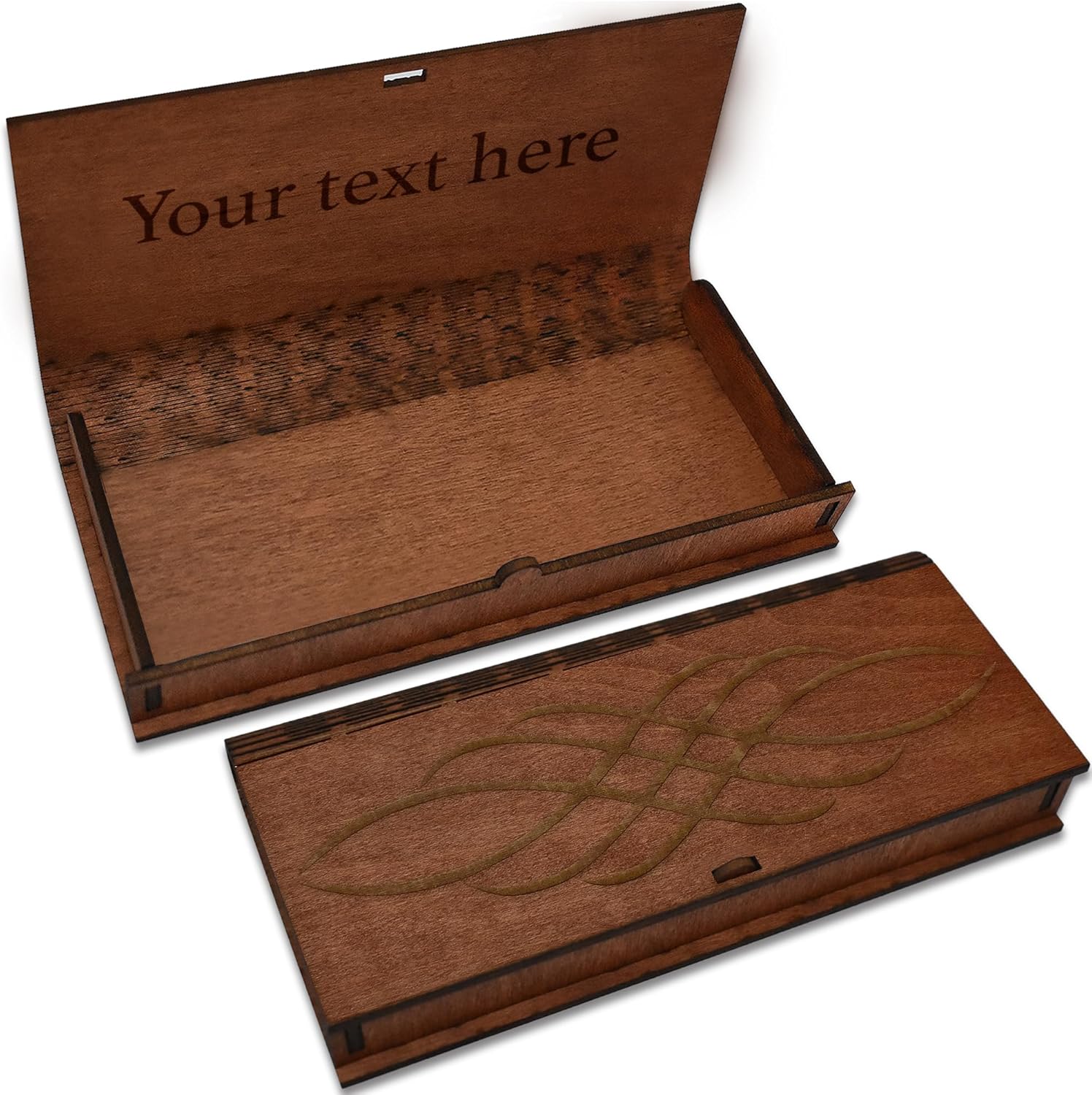 Personalized Gift Box Small Wood - Wooden Trinket Boxes for Women, Custom Name Gift Card Holders Unique Box, Handcrafted Keepsake Storage with Hinged Lid for Memory, Jewellery, Treasure or Dcor