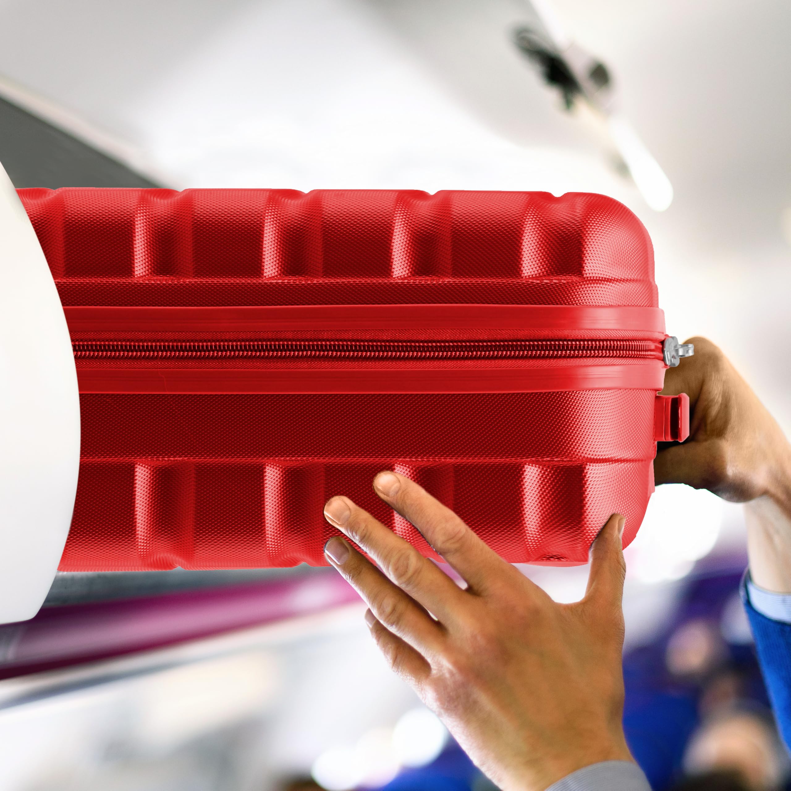 Flight Knight Cabin Suitcase 55x40x20 Ryanair Priority, EasyJet, Jet2 Lightweight Small Durable 4-Wheel Cabin Case, Carry-On for Over 60 Airlines, Hard Shell, 10kg Hand Luggage Bag (55 x 40 x 20 cm)