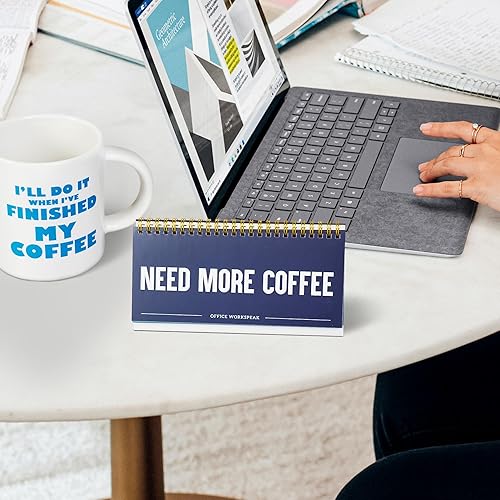 Miniatura 7 de YOBRO Libro de escritorio, regalos de oficina para compañeros de trabajo, 50 diferentes discursos de trabajo de oficina, divertidos letreros de