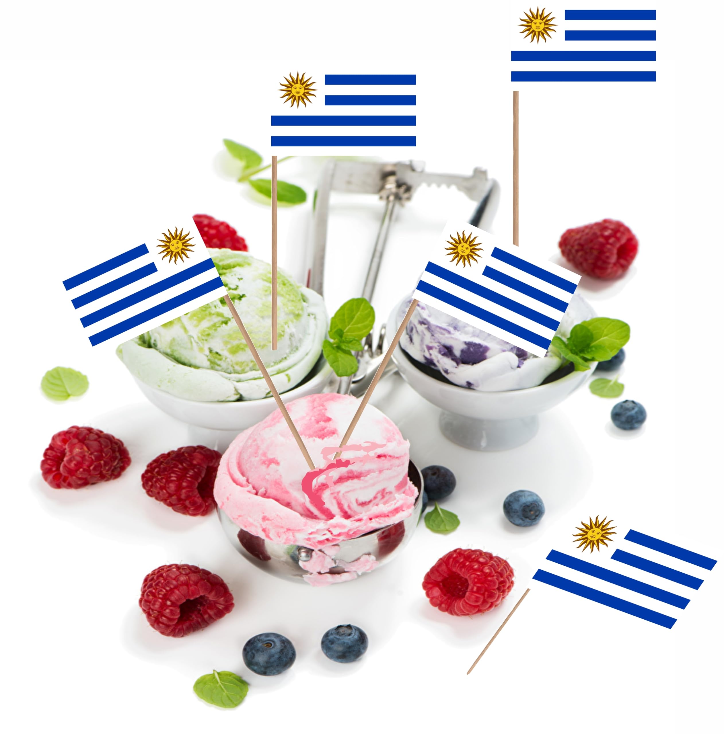 Diversi Paesi Mini Stuzzicadenti Bandiere Cocktail Party Frutta