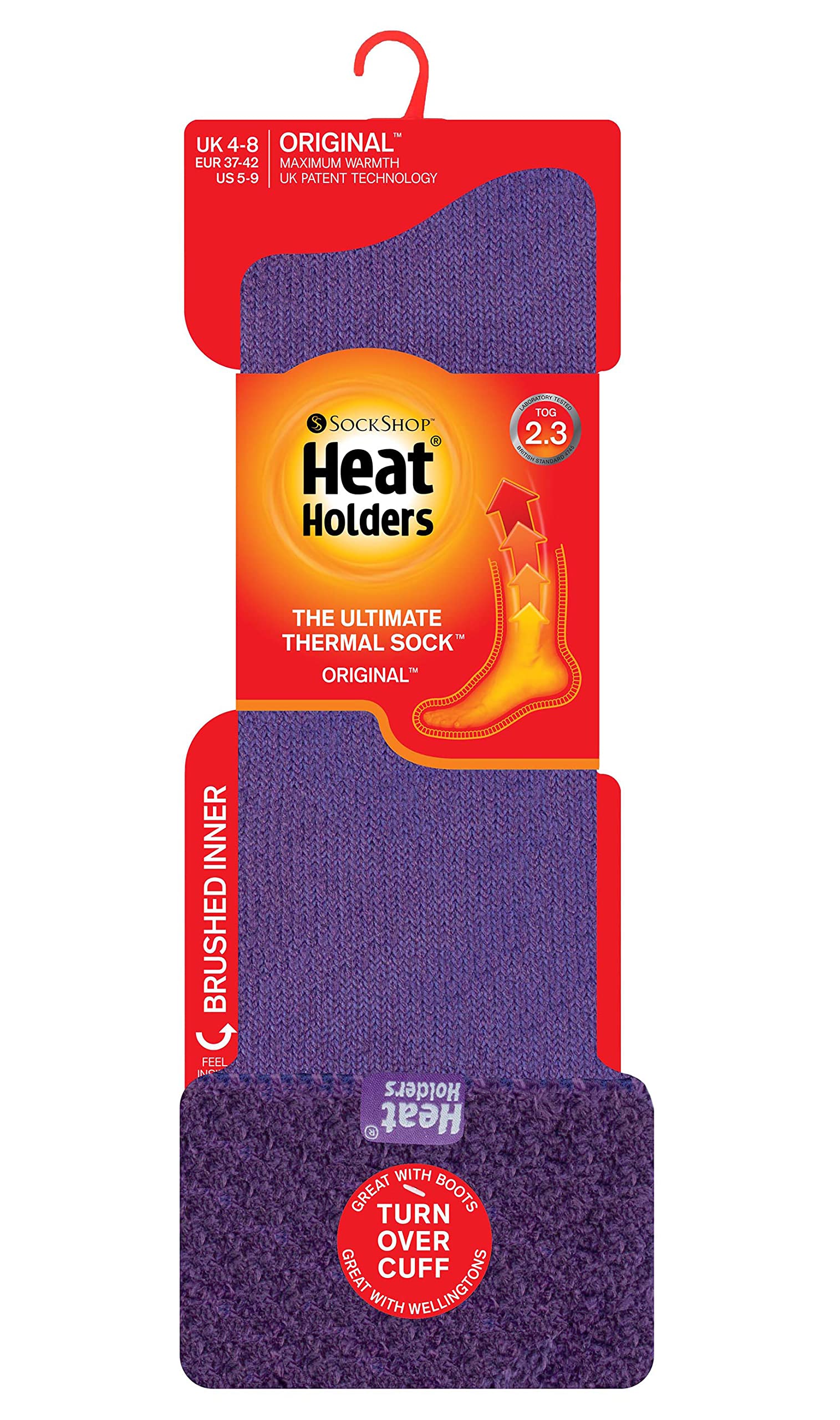 HEAT HOLDERS Women's Thermal Wellington Boot Socks 5-9 Us (Velvet)