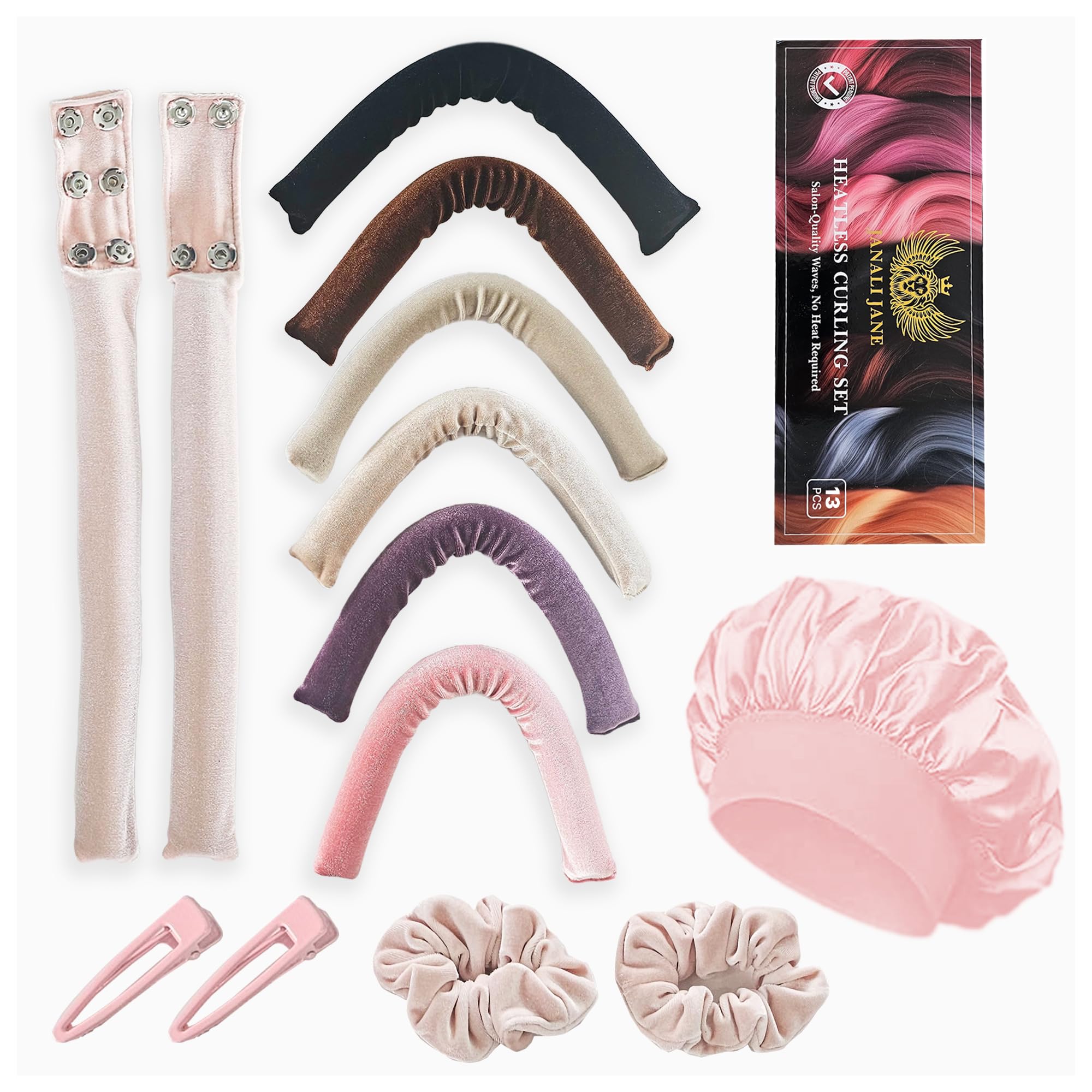 JANALIJANE 13-in-1 Heatless Curls Overnight