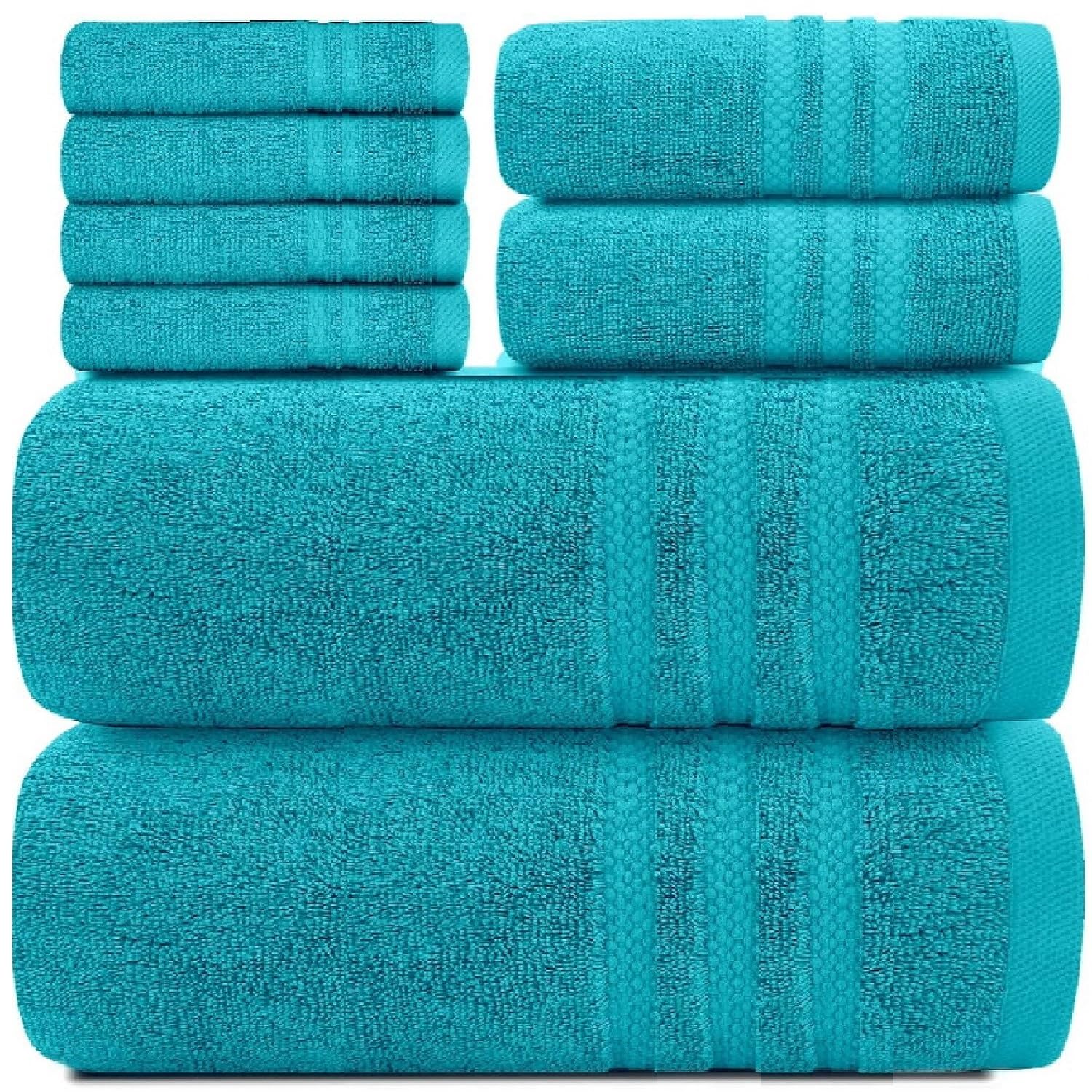 Luxury Towels 800GSM 100% Egyptian Cotton Super Soft Face Hand Large Jumbo Bath Sheets Quick Dry Bath Towels Hotel Quality Bathroom Towels Set (Teal/Turquoise, 1X Bath Towel)
